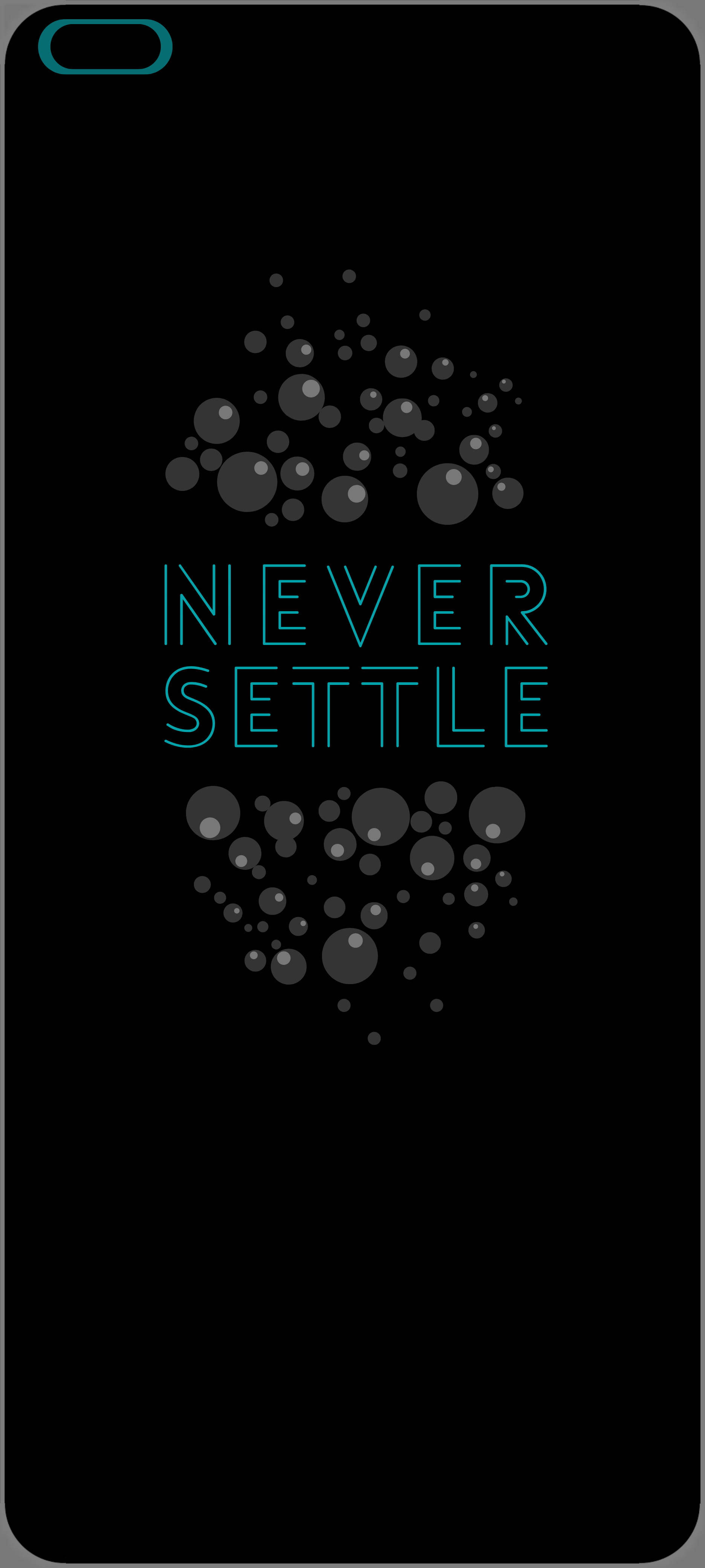 OnePlus Nord Never Settle Bubbles Wallpapers