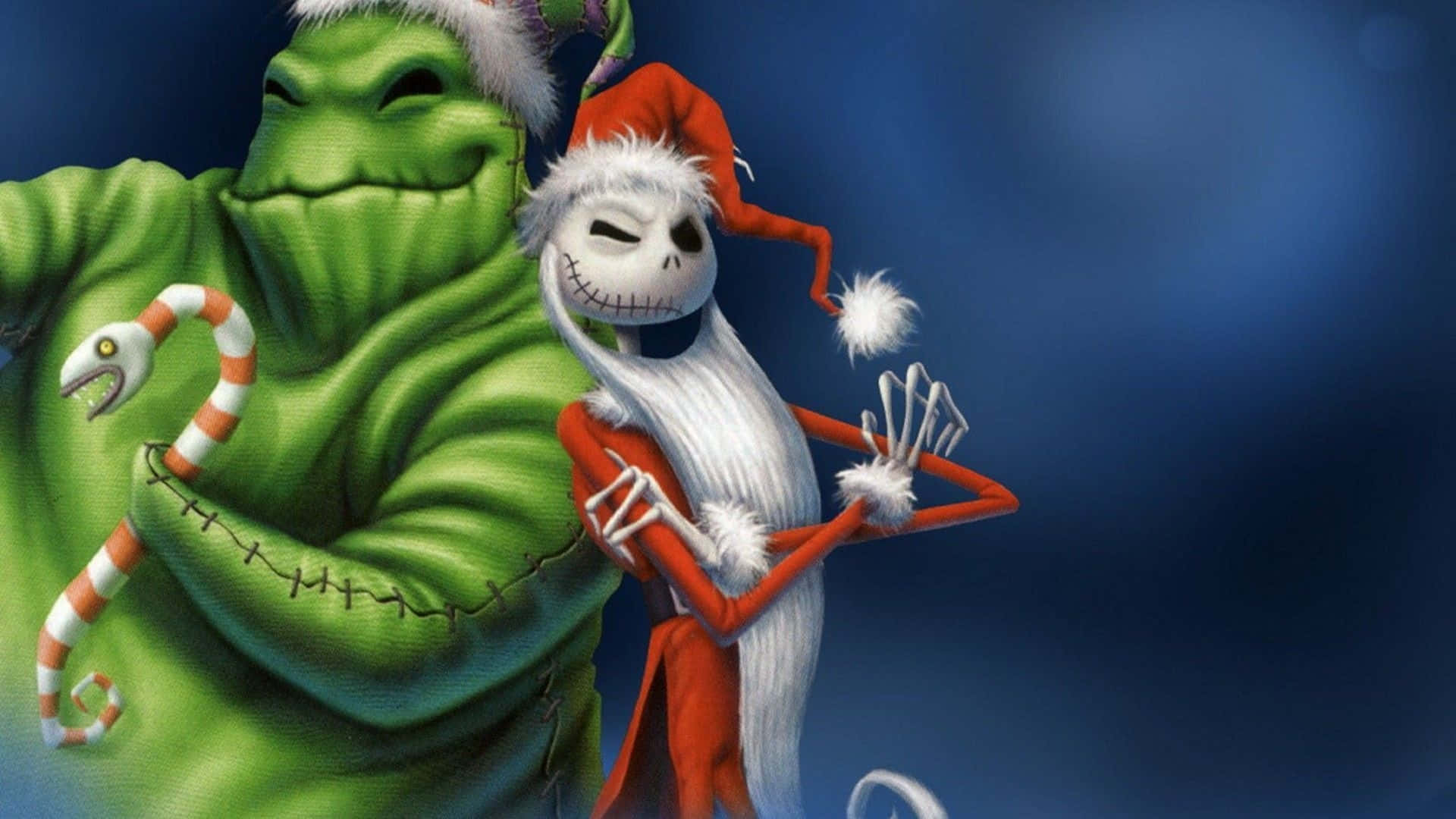 Oogie Boogie og Jack Skellington jul Wallpapers