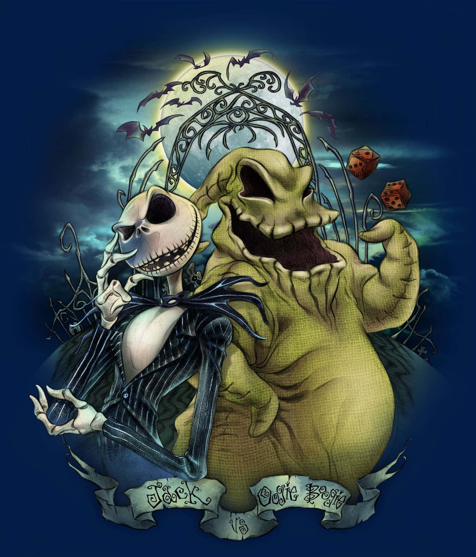 Oogie Boogie og Jack Skellington Wallpapers