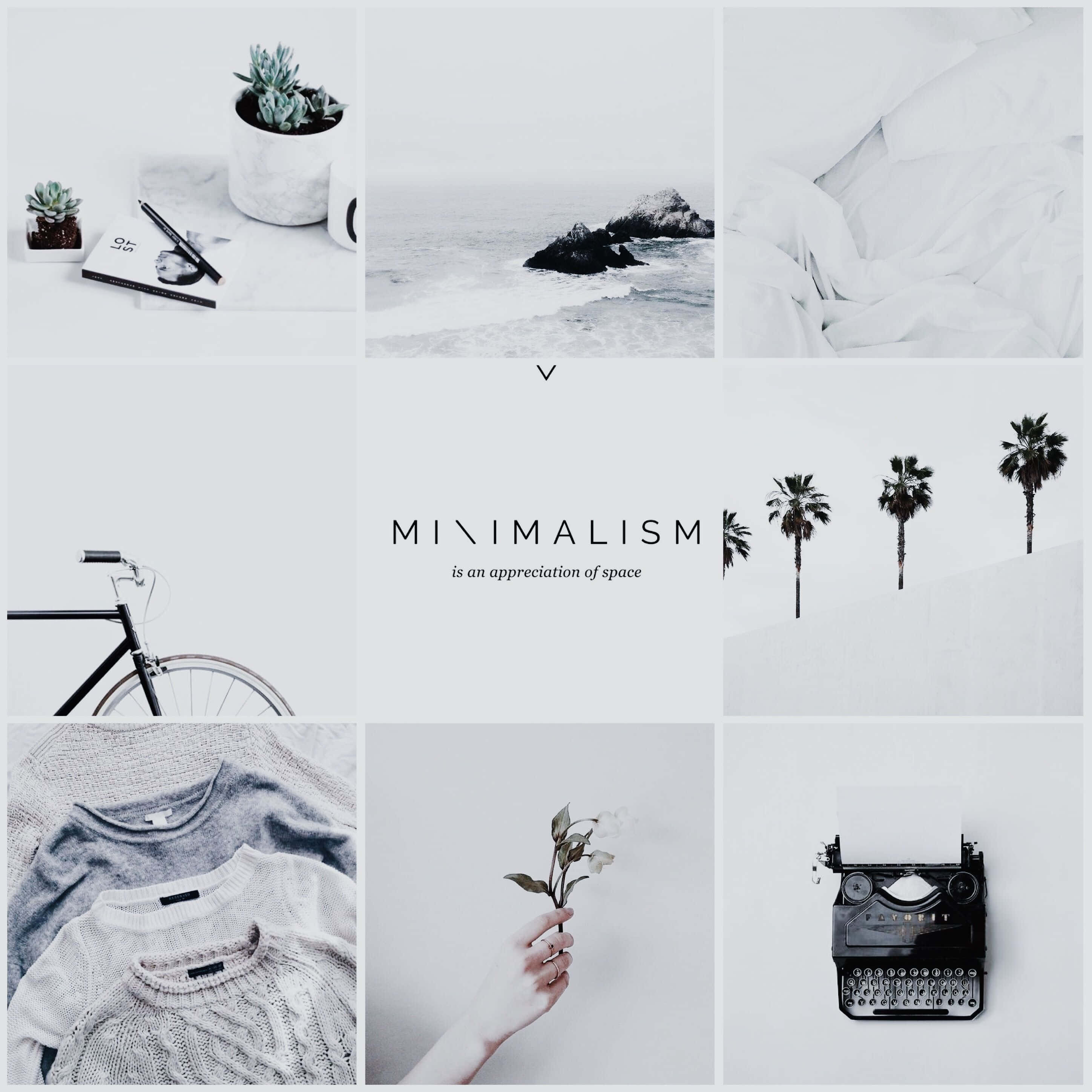 Opdag afslappende skønhed med æstetisk minimalisme Wallpapers