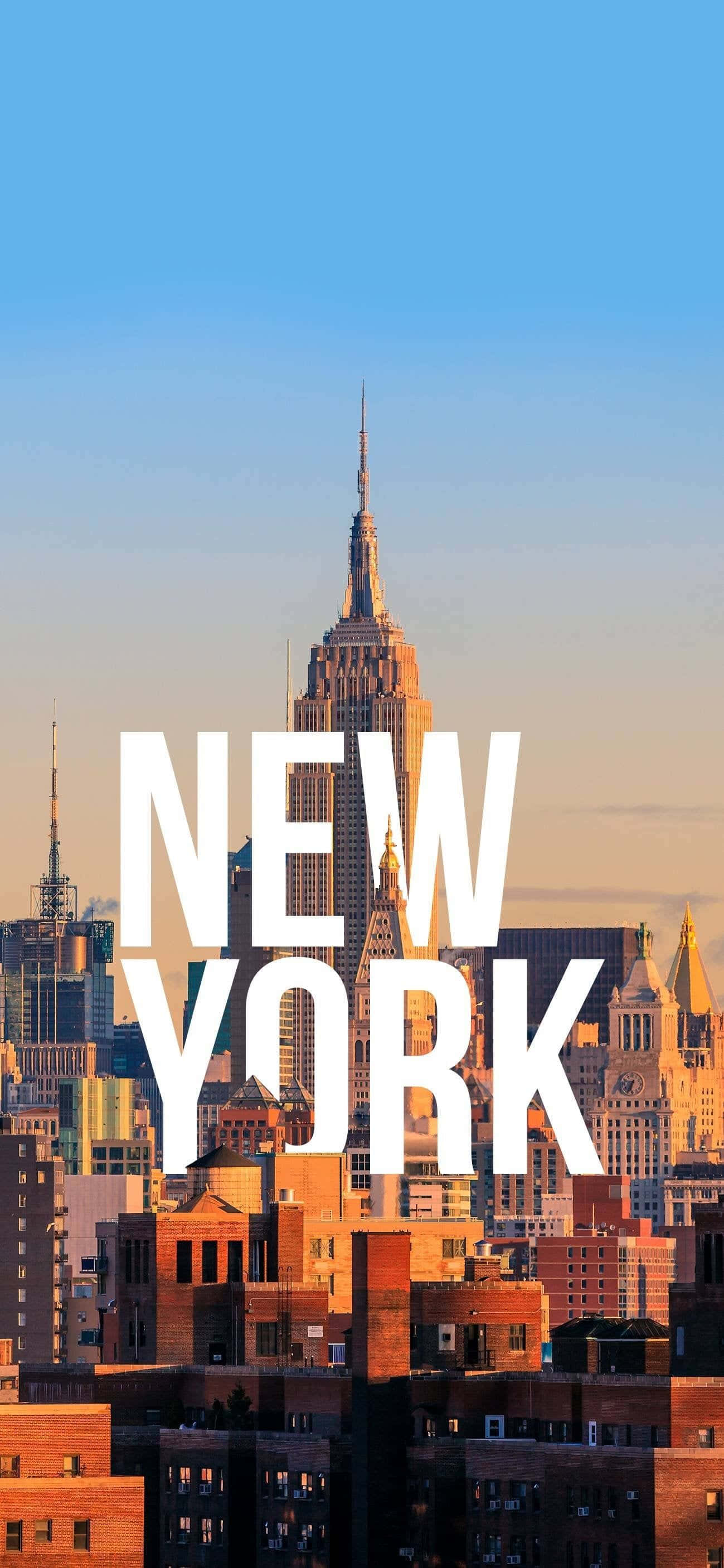 Oplev Big Apple gennem de fantastiske funktioner i den nye iPhone X Wallpapers