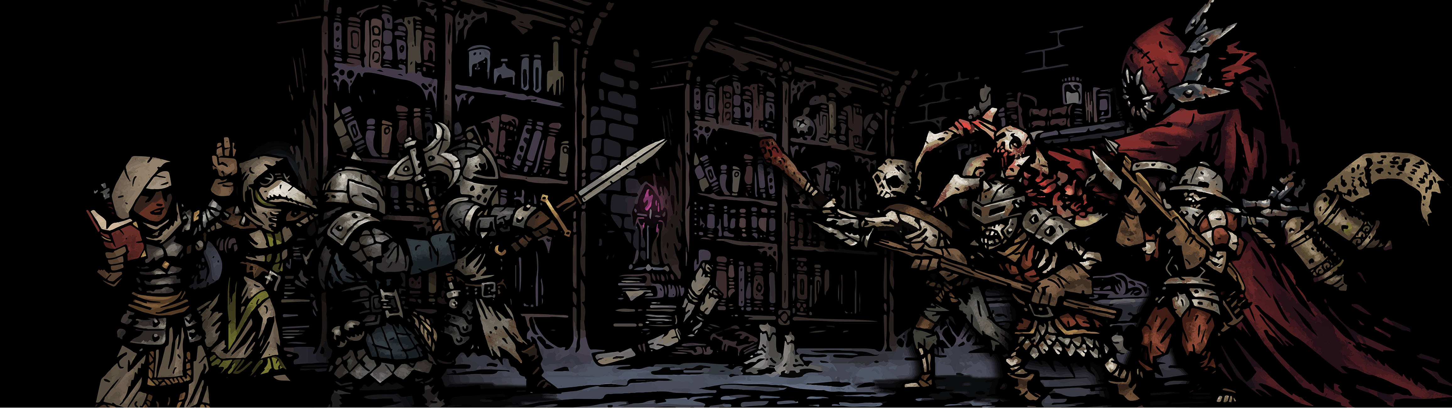 Oplev Darkest Dungeon med et dobbeltskærmsopsætning Wallpapers