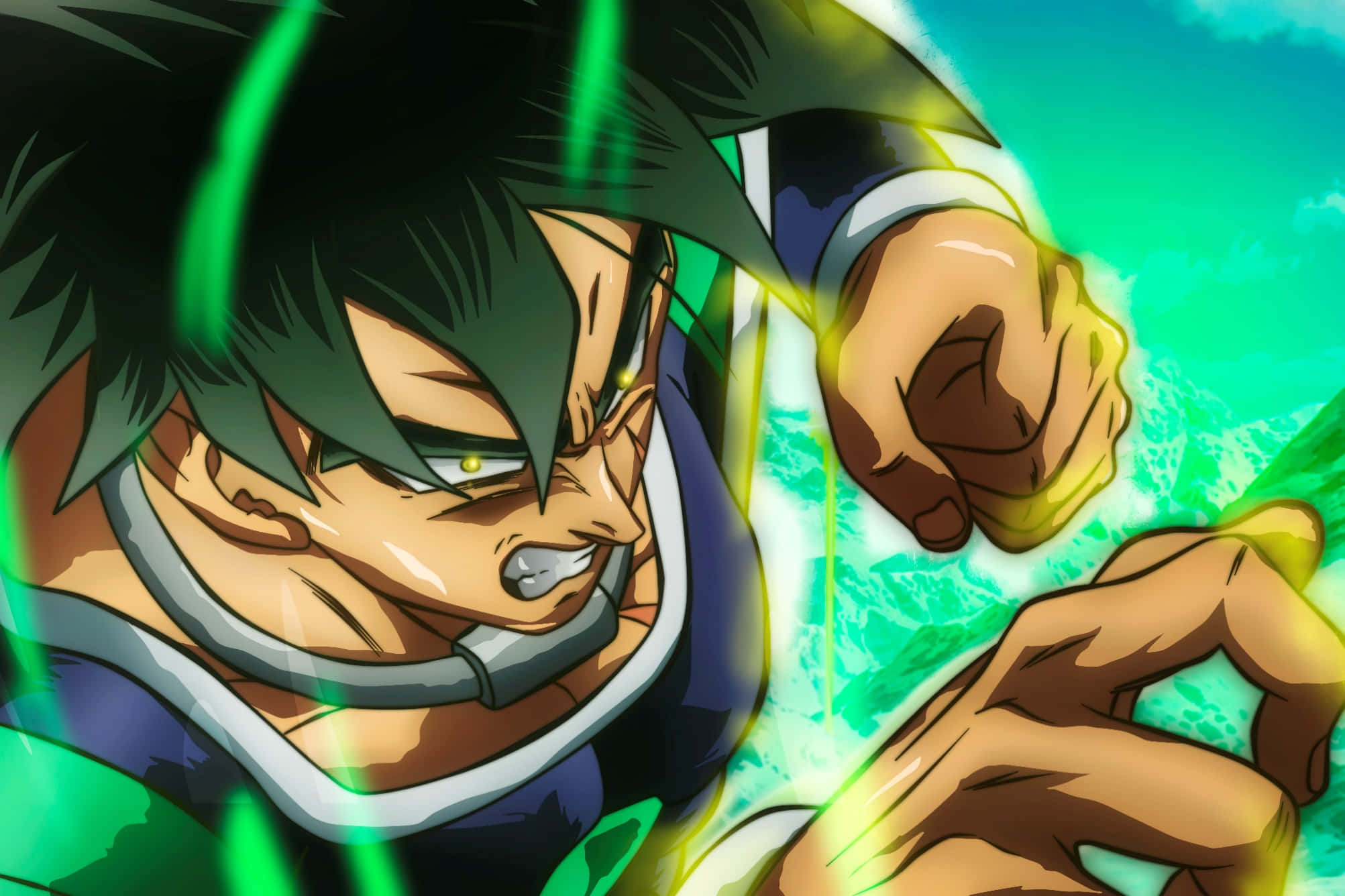 Oplev den ærefrygtindgydende kraft fra Super Saiyan Broly Wallpapers
