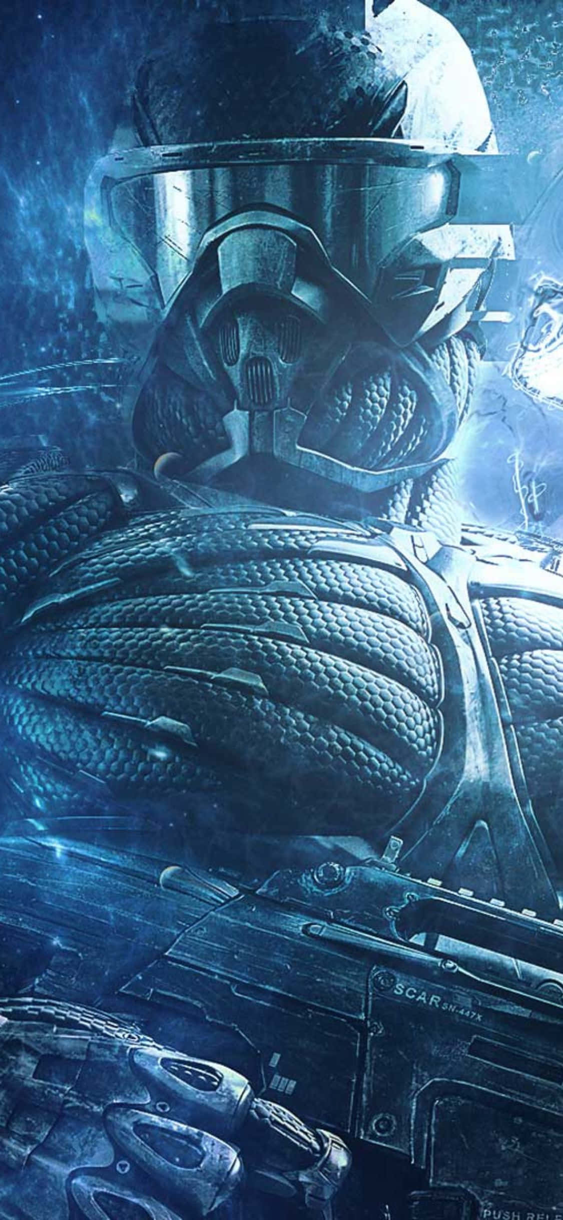 Oplev den ekstraordinære spiloplevelse i Crysis 3 på en iPhone X Wallpapers