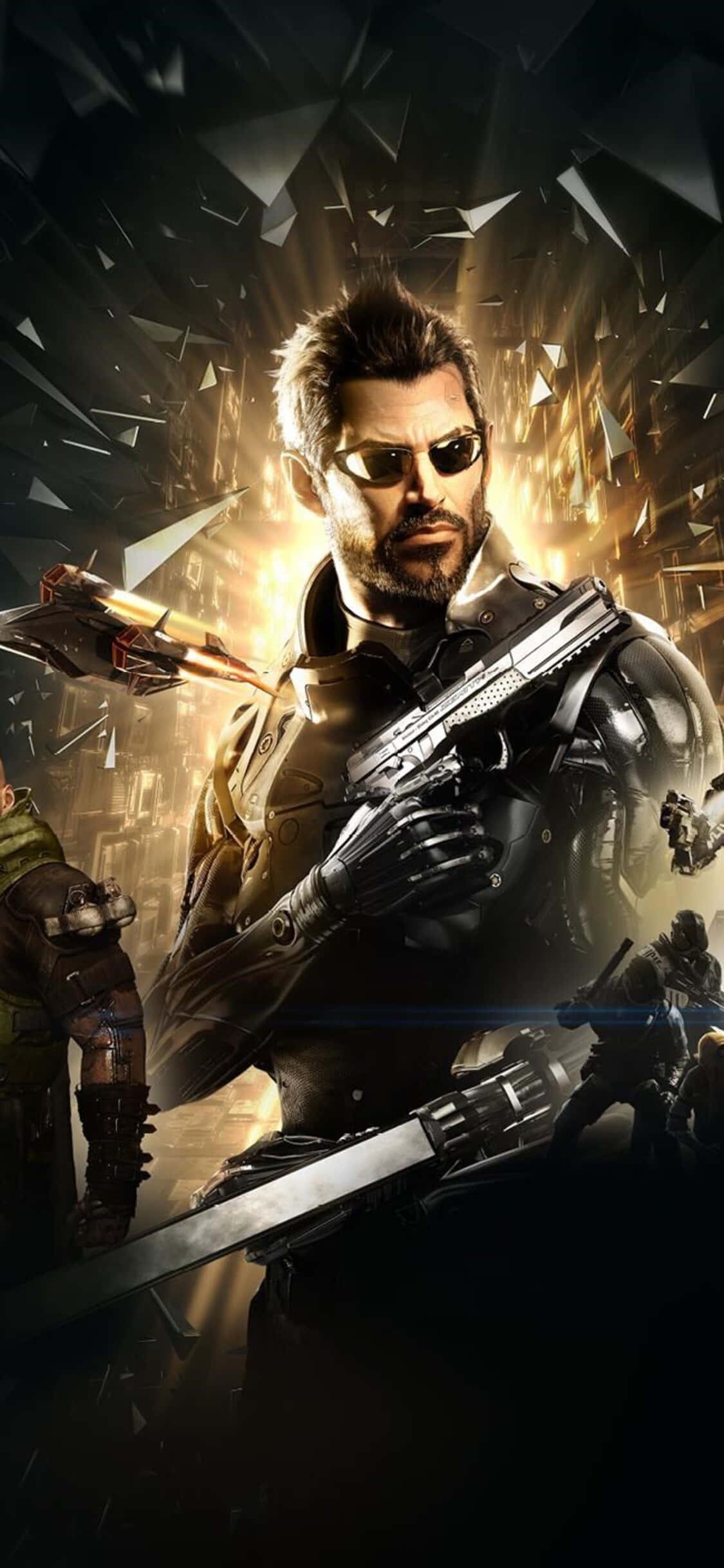 Oplev den episke historie i Android Deus Ex Mankind Divided Wallpapers