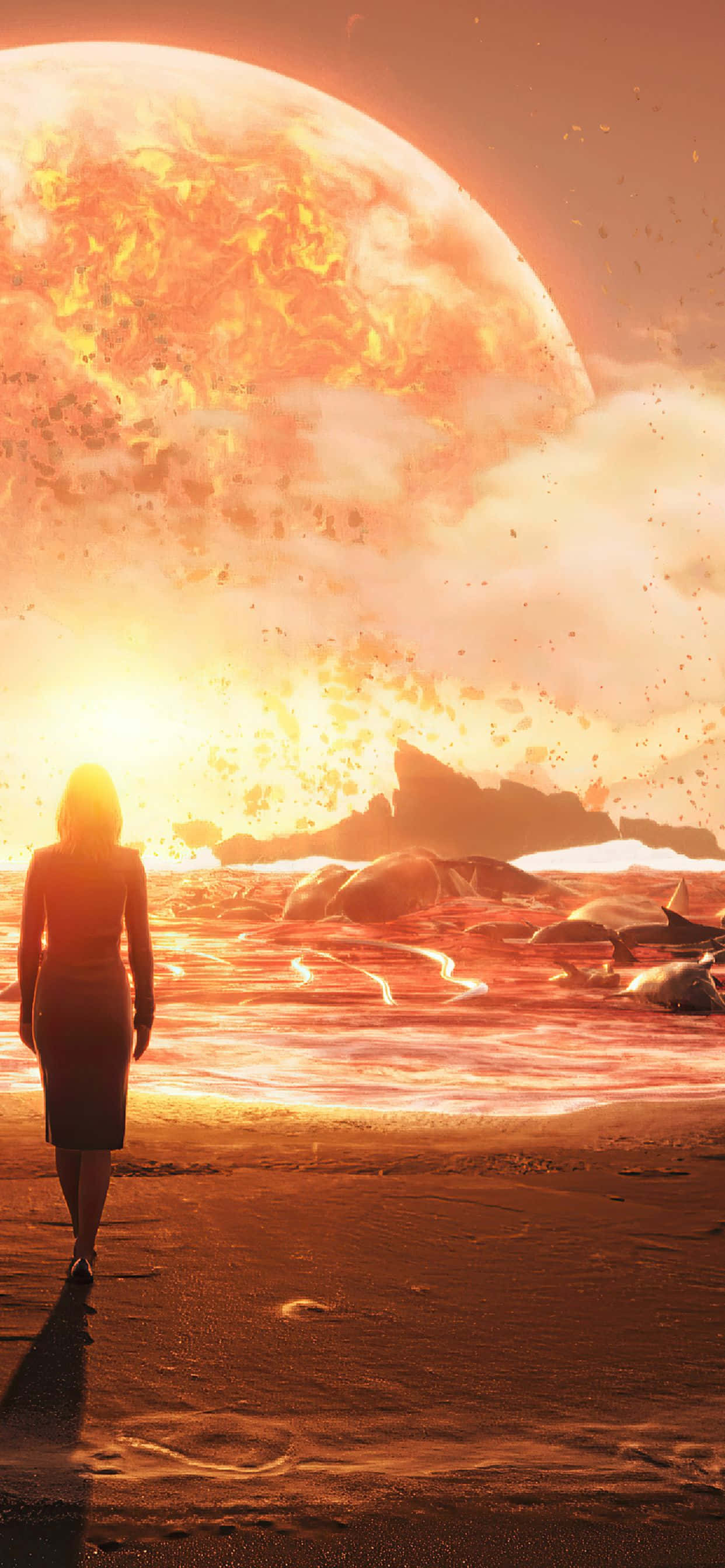 Oplev det banebrydende spil Death Stranding på din nye iPhone Xs Max Wallpapers