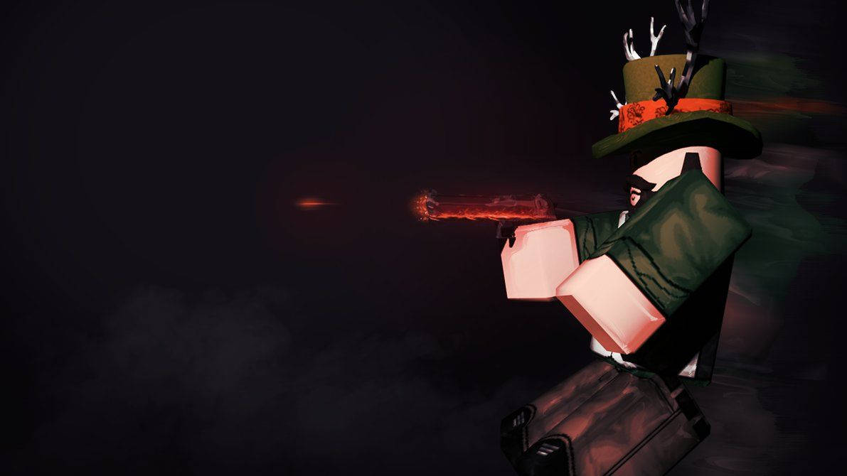 Godt wallpaper med cowboyavatar-design i Roblox onlinespil — Roblox Wallpapers