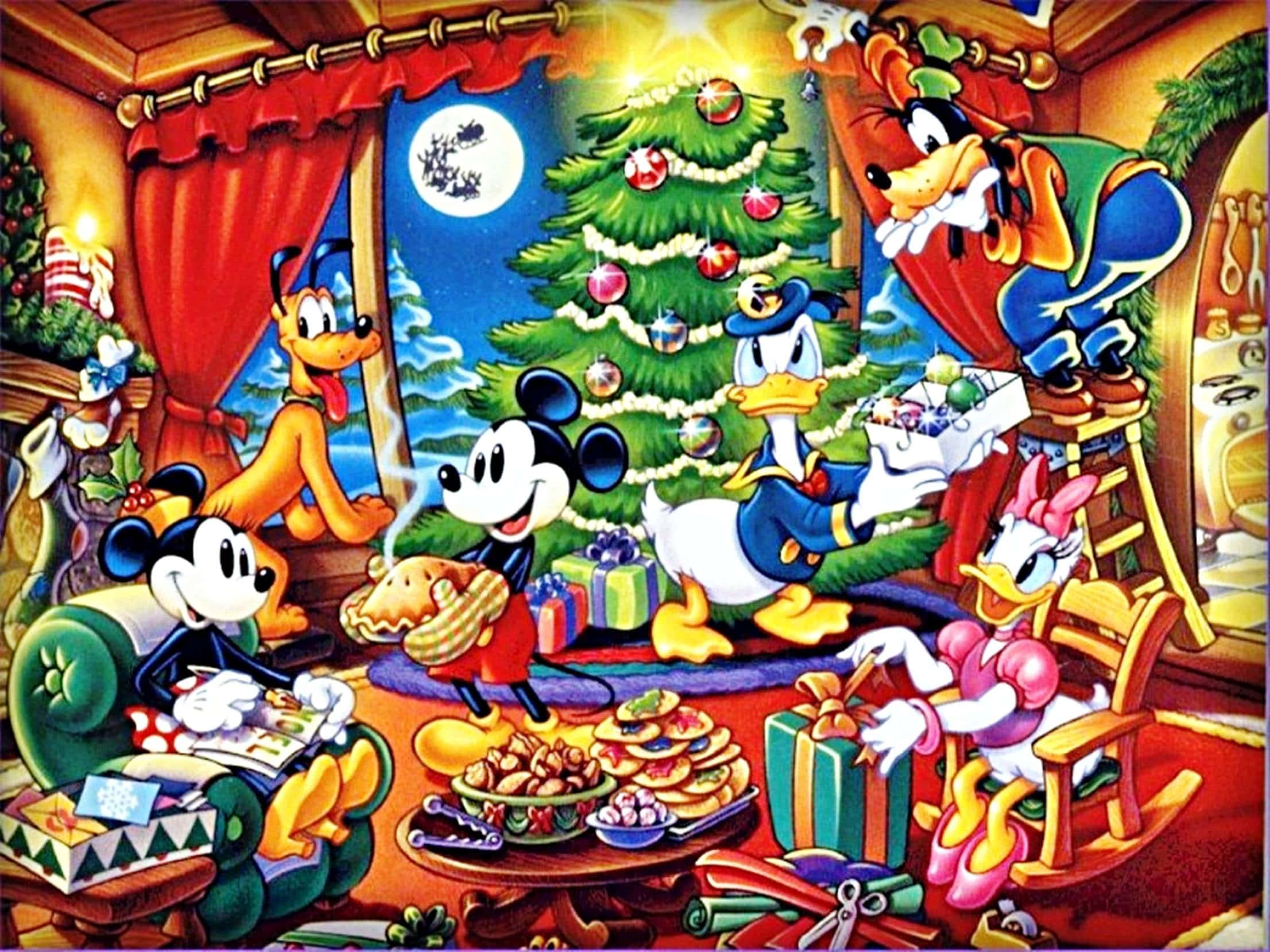 Oplev magien ved en Disney-jul Wallpapers