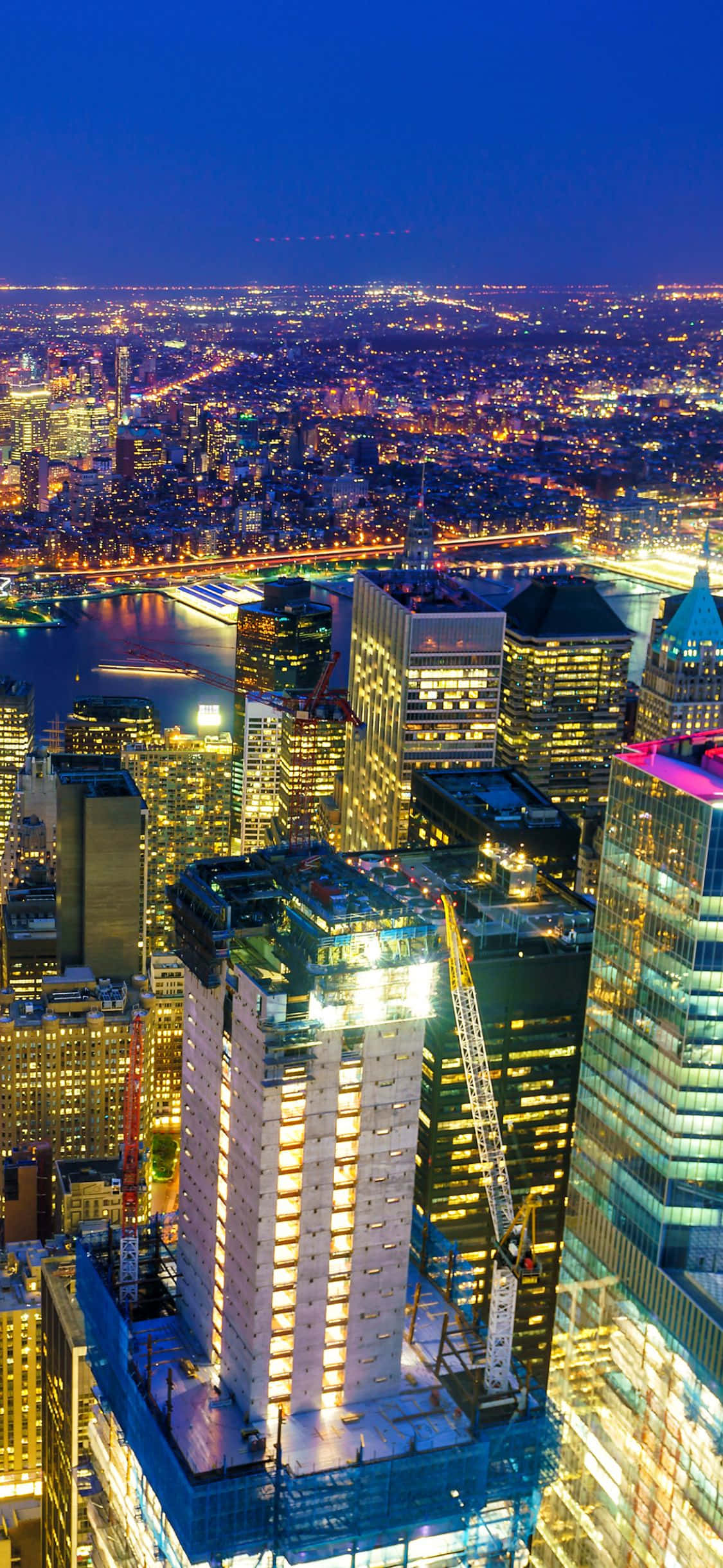Oplev New York Citys vidundere fra den smukke skærm på iPhone X Wallpapers
