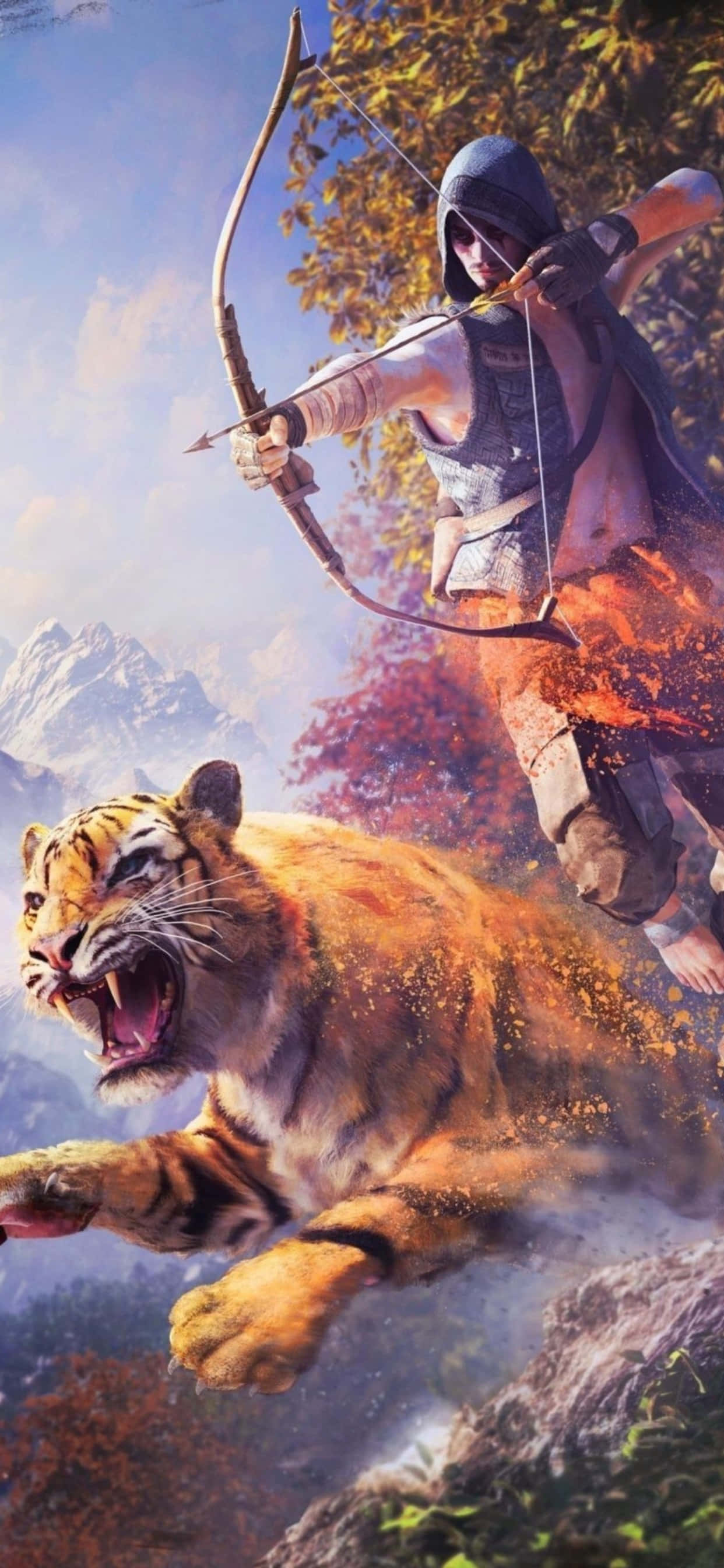 Oplev smukke landskaber og betagende udsigter, mens du udforsker og spiller Far Cry 4 på iPhone Xs Max. Wallpapers