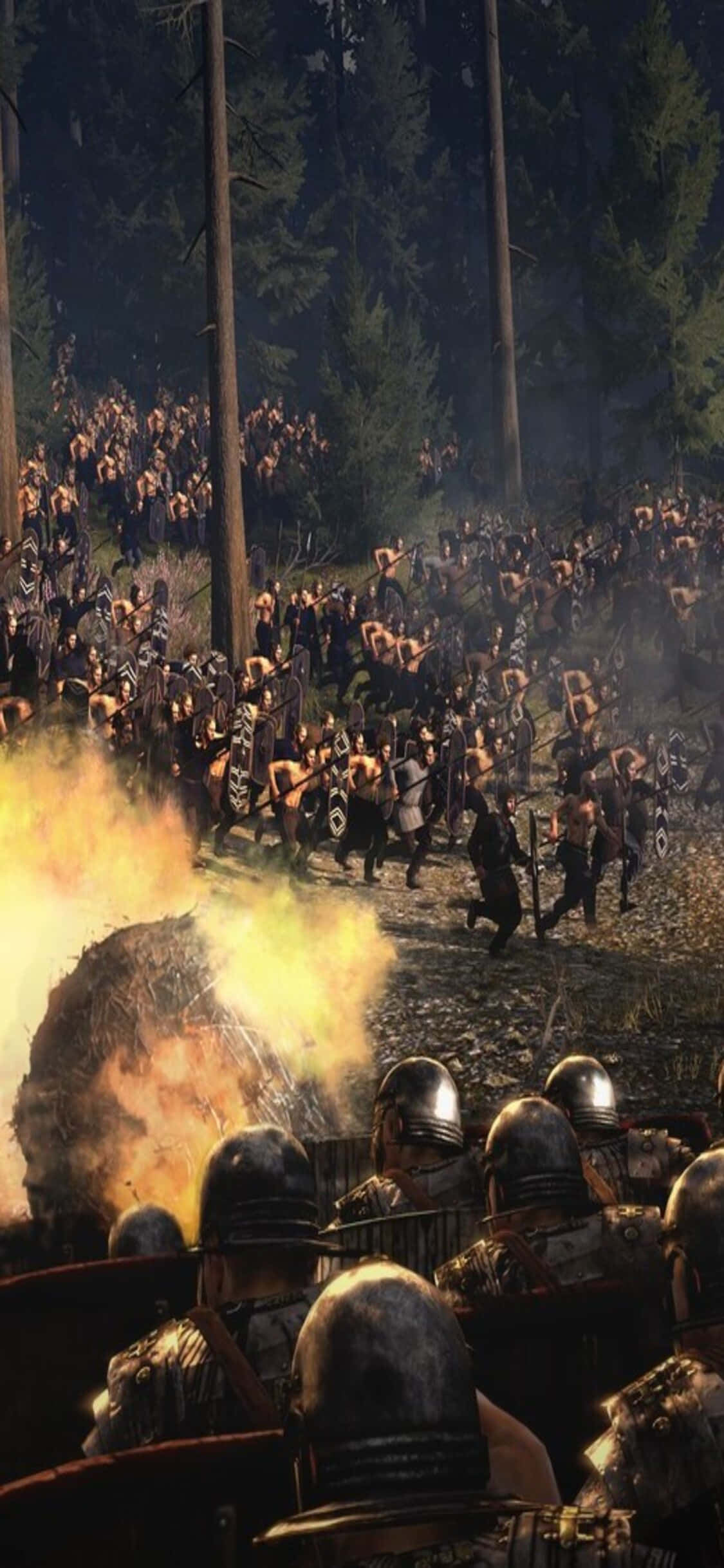 Oplev spændingen ved Total War: Rome II på din iPhone XS Wallpapers