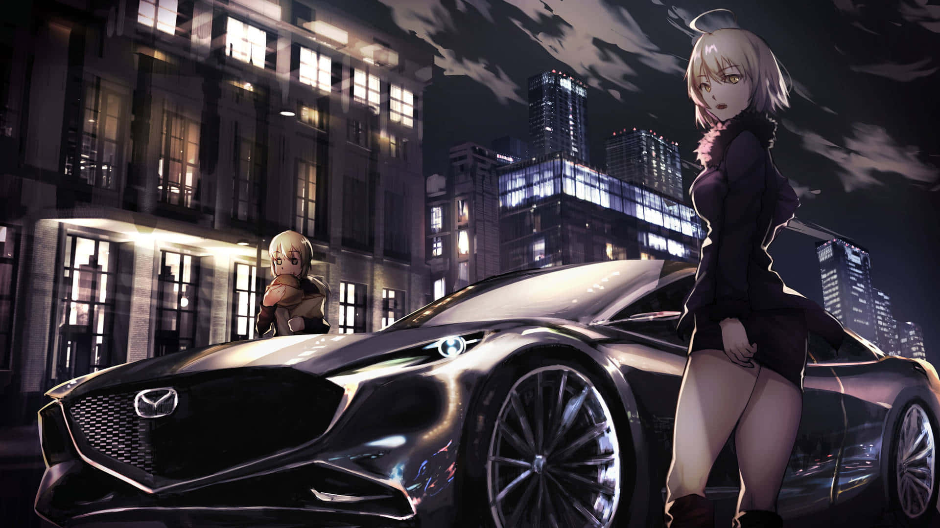 Oplev spændingen ved et højhastigheds Anime-billøb! Wallpapers