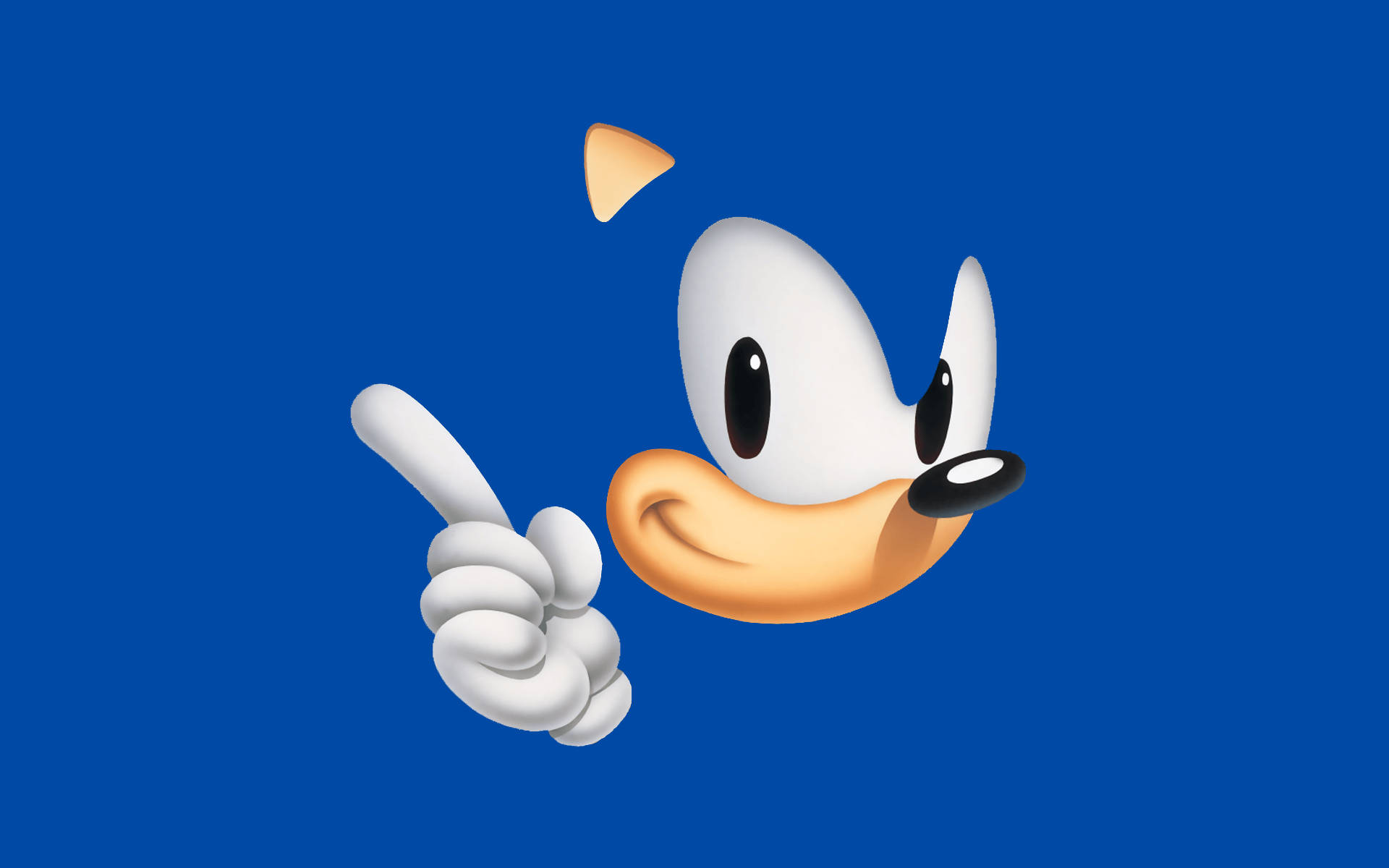 Rent blåt Sonic the Hedgehog wallpaper med hans vigtigste sanser. — Sonic Wallpapers