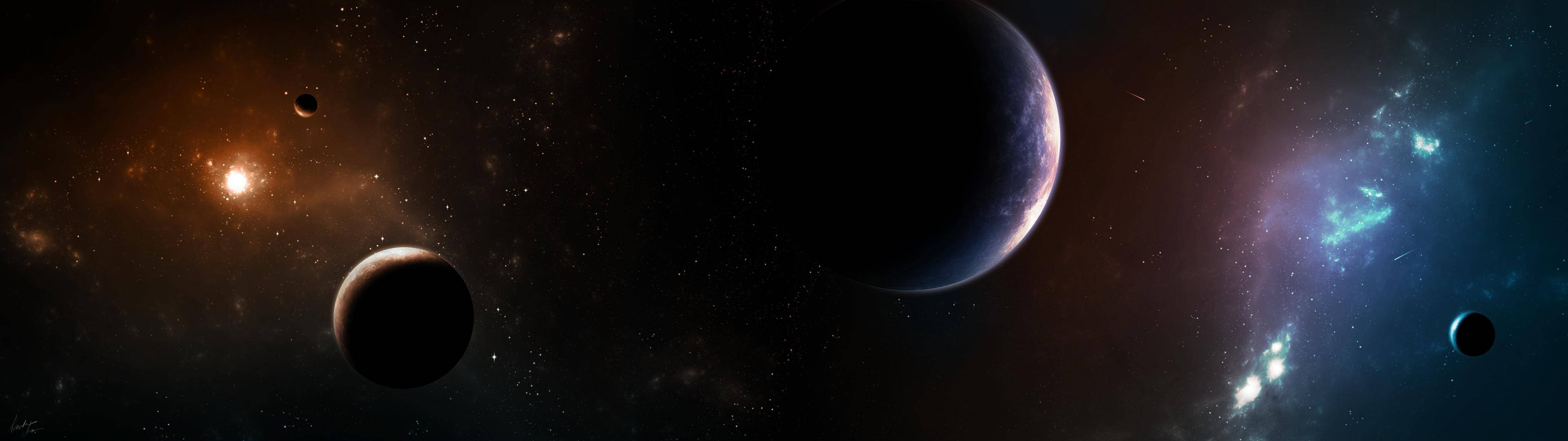 Oplev universets vidundere på din dobbeltskærm Wallpapers