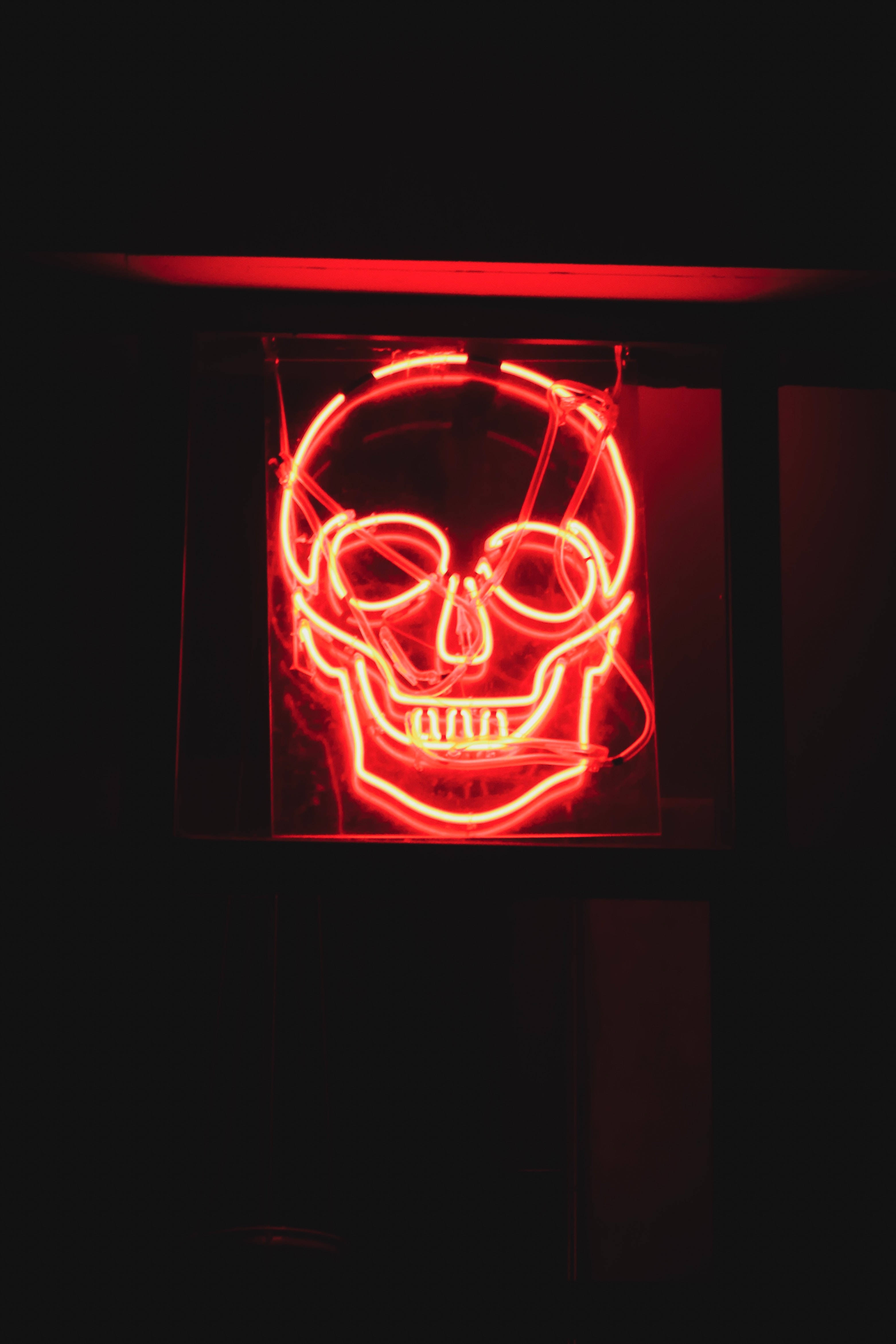 Oplys din verden med et neonkranie Wallpapers