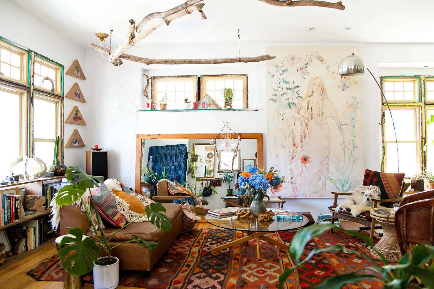 Opnå din boho chic æstetik med denne livlige fotovæg. Wallpapers