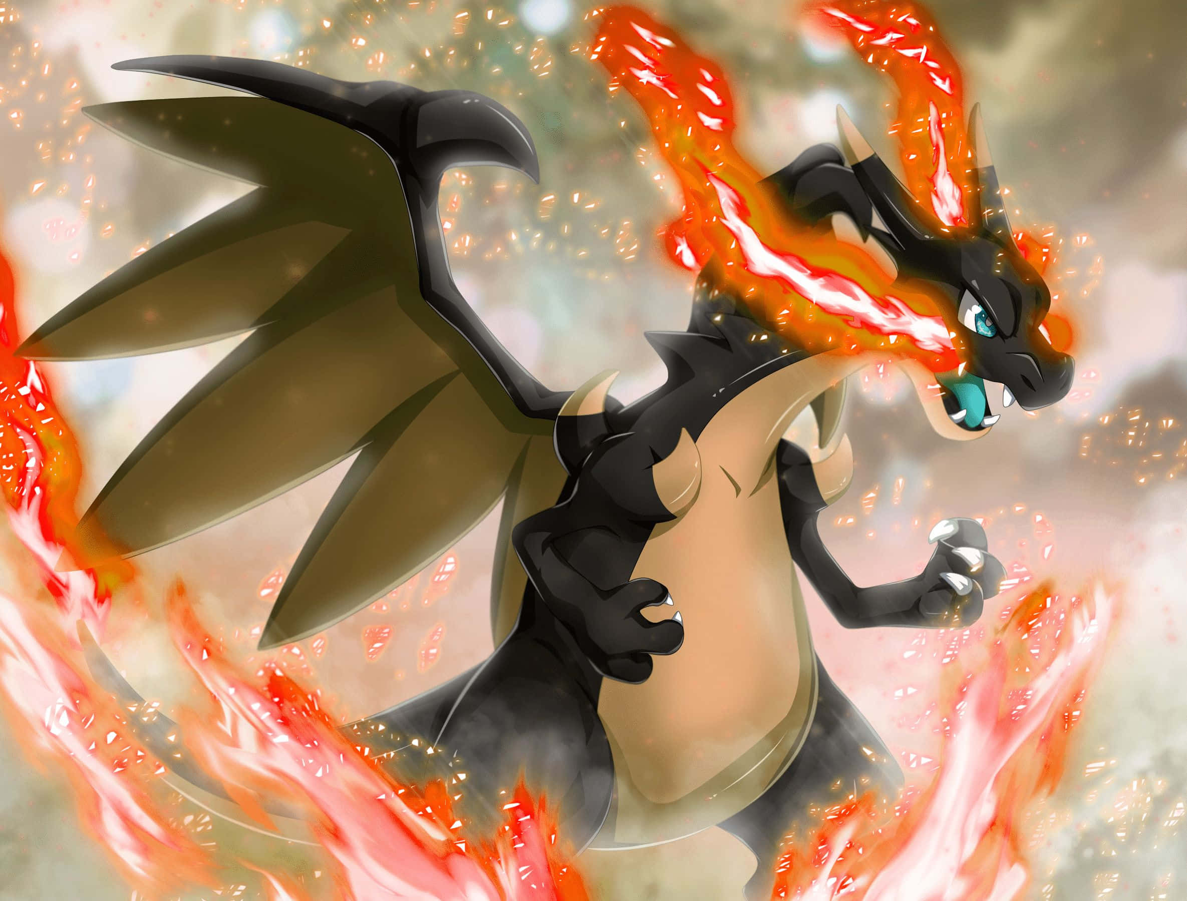 Optrap dine kampe med Epic Charizard Wallpapers
