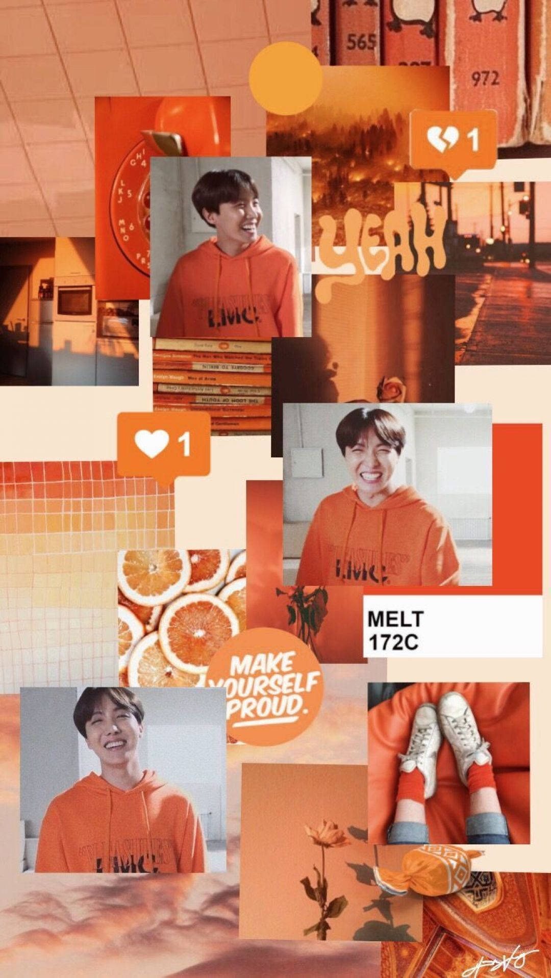 Orange BTS Aestetik Jhope Wallpapers