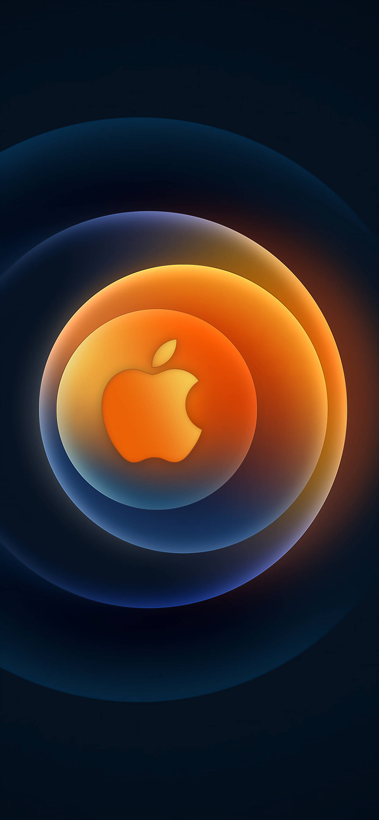 Orange Cirkel Apple Logo Wallpapers