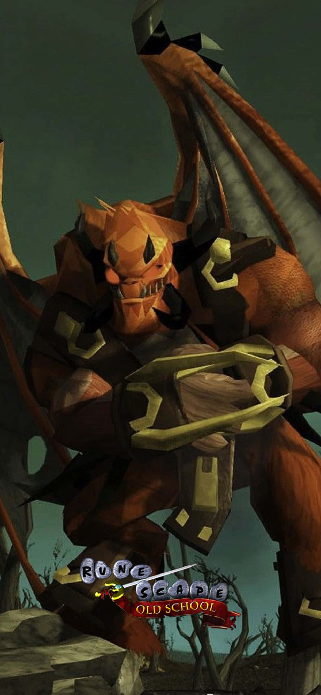Orange Drage iPhone XS Max Runescape Oldschool Baggrund Wallpapers