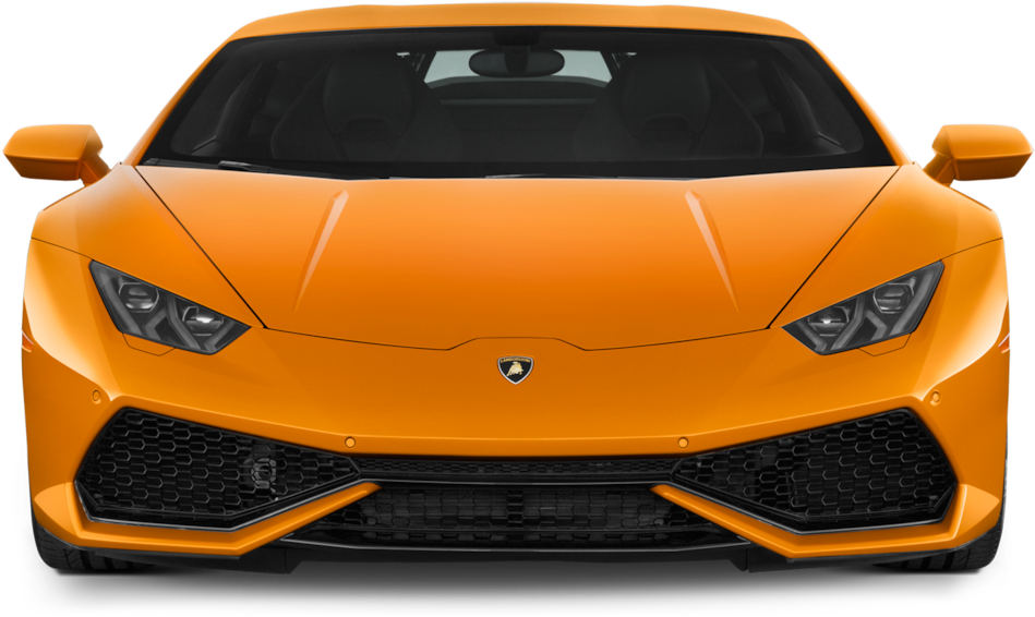 Orange Lamborghini Huracan forfra Wallpapers