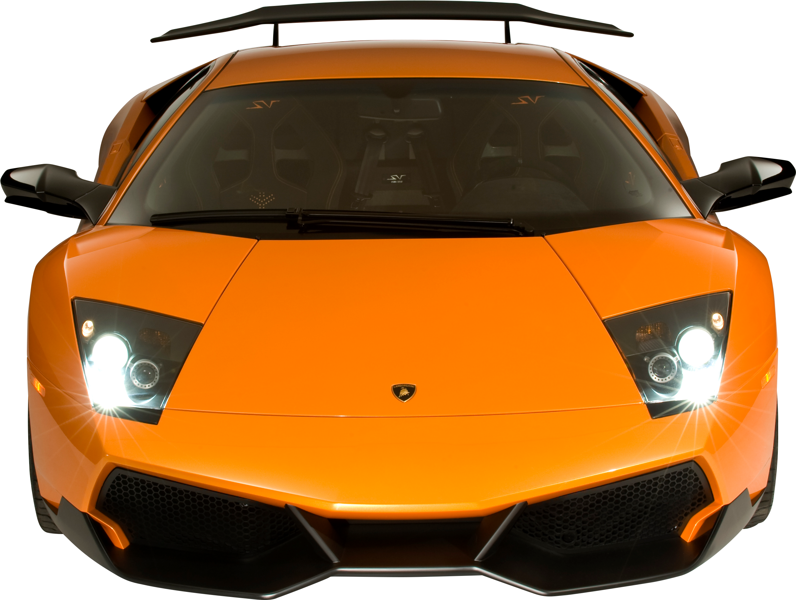Orange Lamborghini Murcielago S V forfra Wallpapers