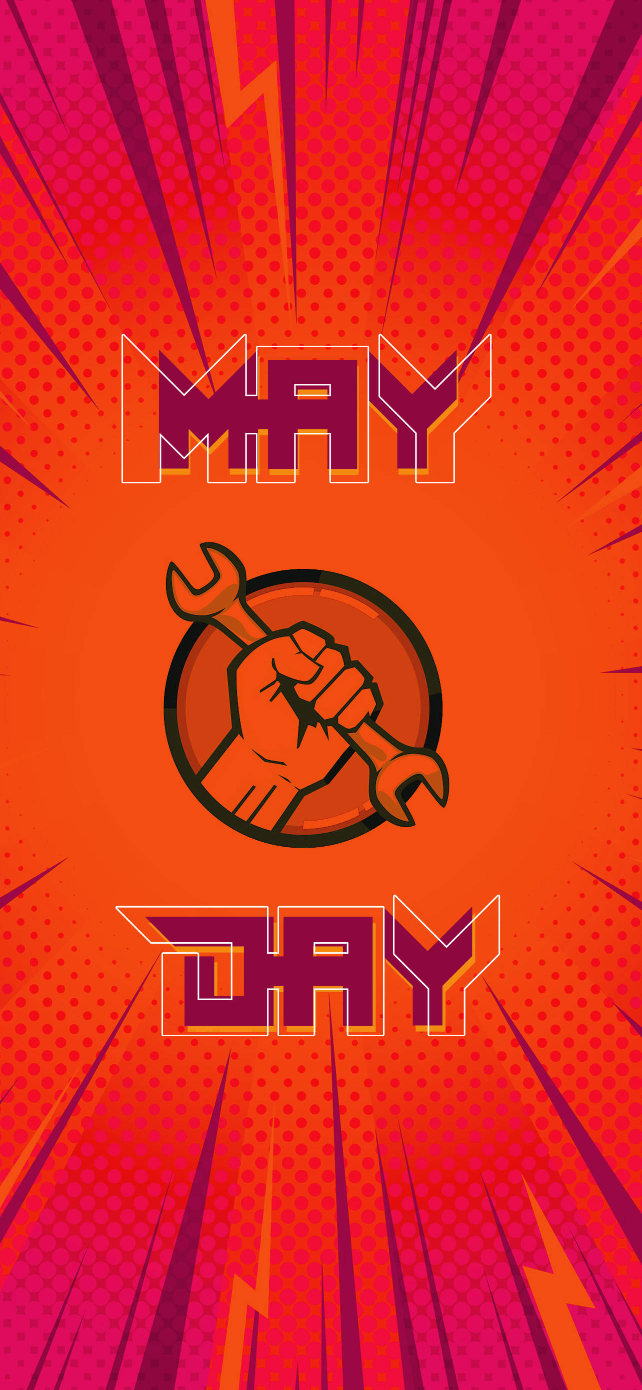 Orange Maj Dag Design Wallpapers