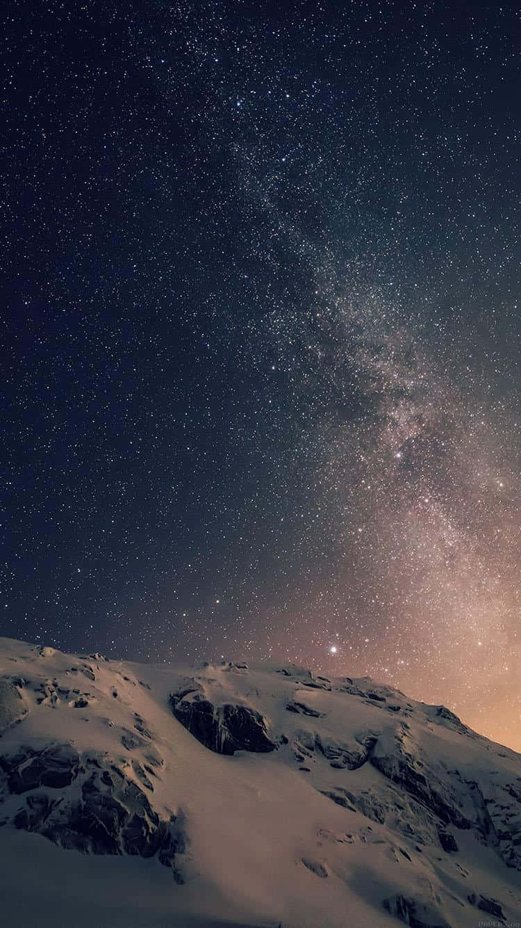 Original iPhone 5s Stjernehimmel Bjerg Wallpapers