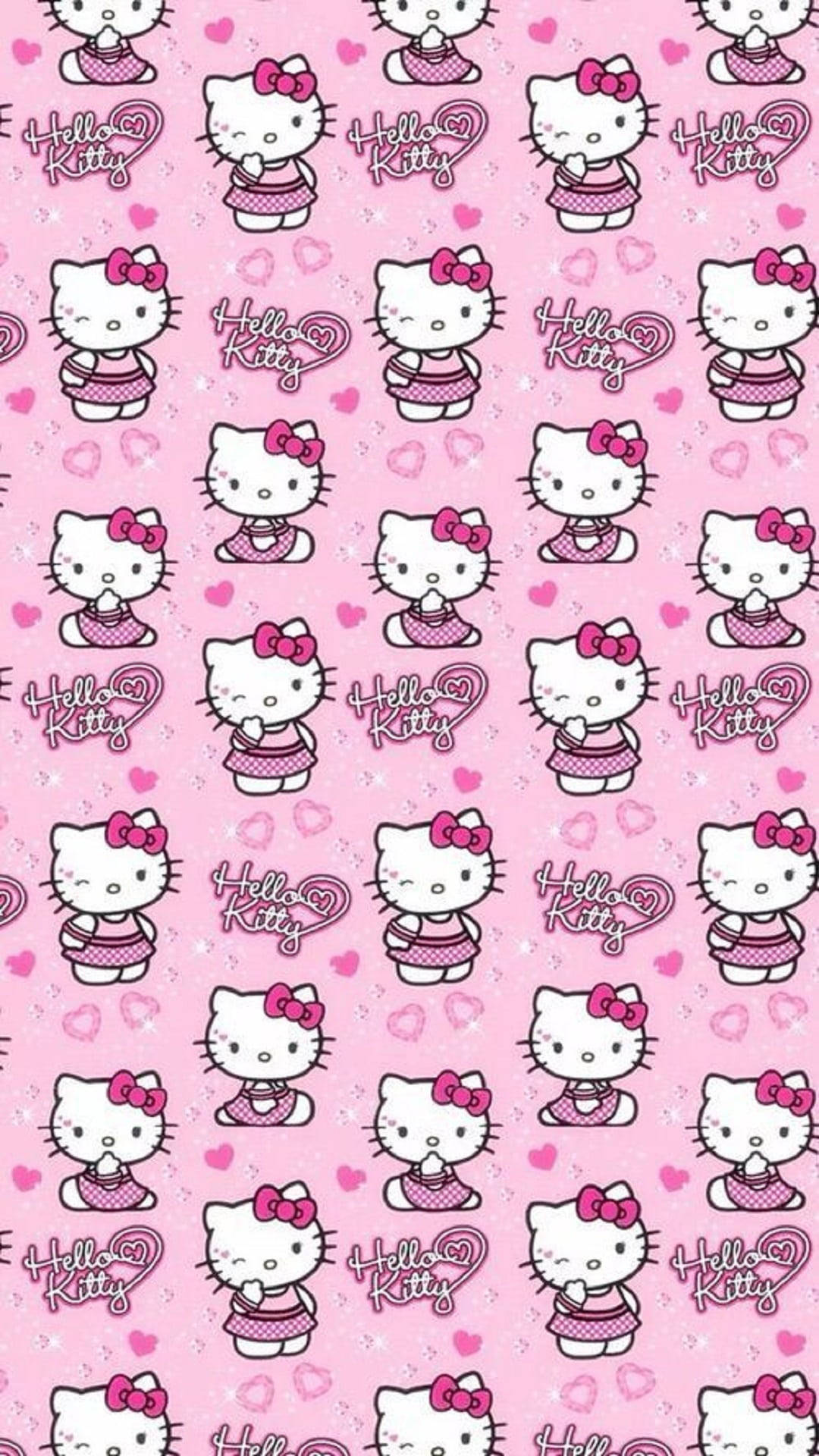 Overfyldt lyserødt Hello Kitty-mønster Wallpapers