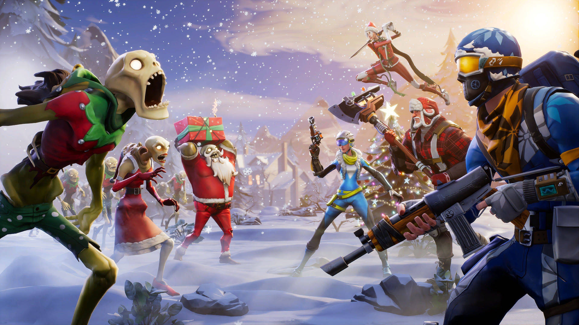 Save the World-tilstand i Fortnite, juleudgave HD-tapet — Fortnite Wallpapers