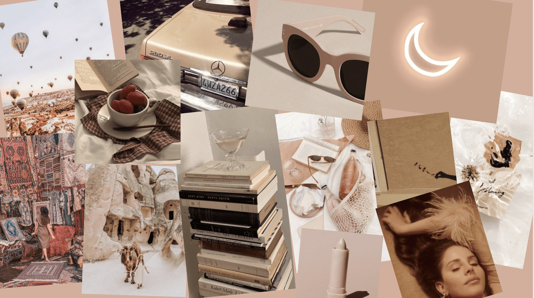 Overskrift: Rolig beige æstetisk baggrund Wallpapers