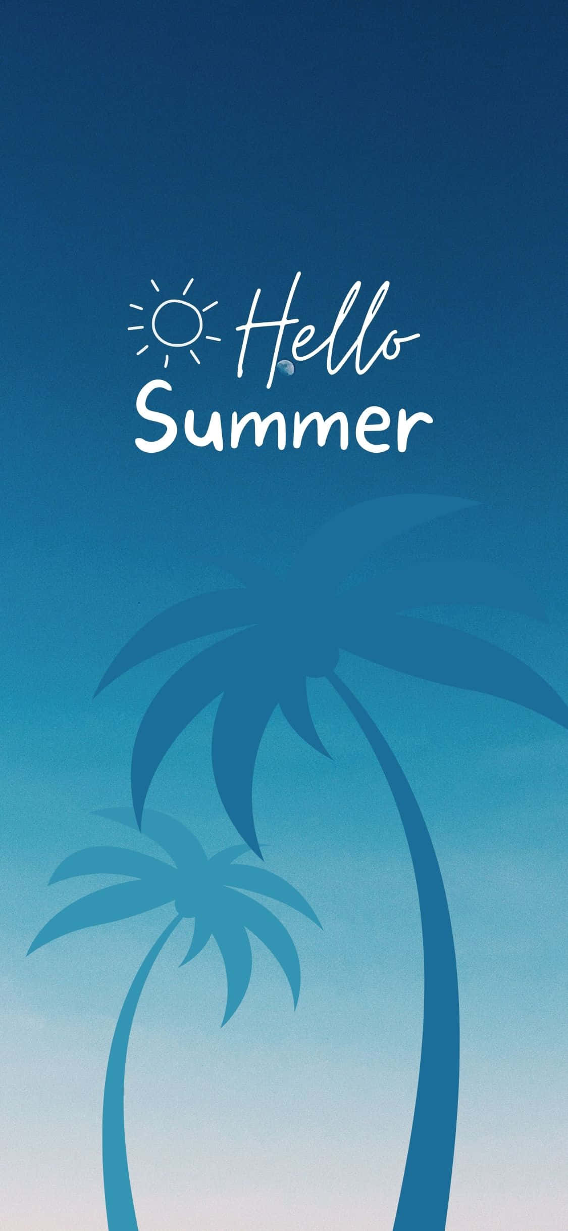 Palmetræsilhuet iPhone X sommerbaggrund Wallpapers