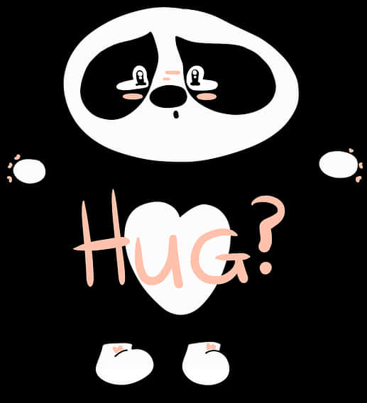 Panda beder om et kram illustration Wallpapers