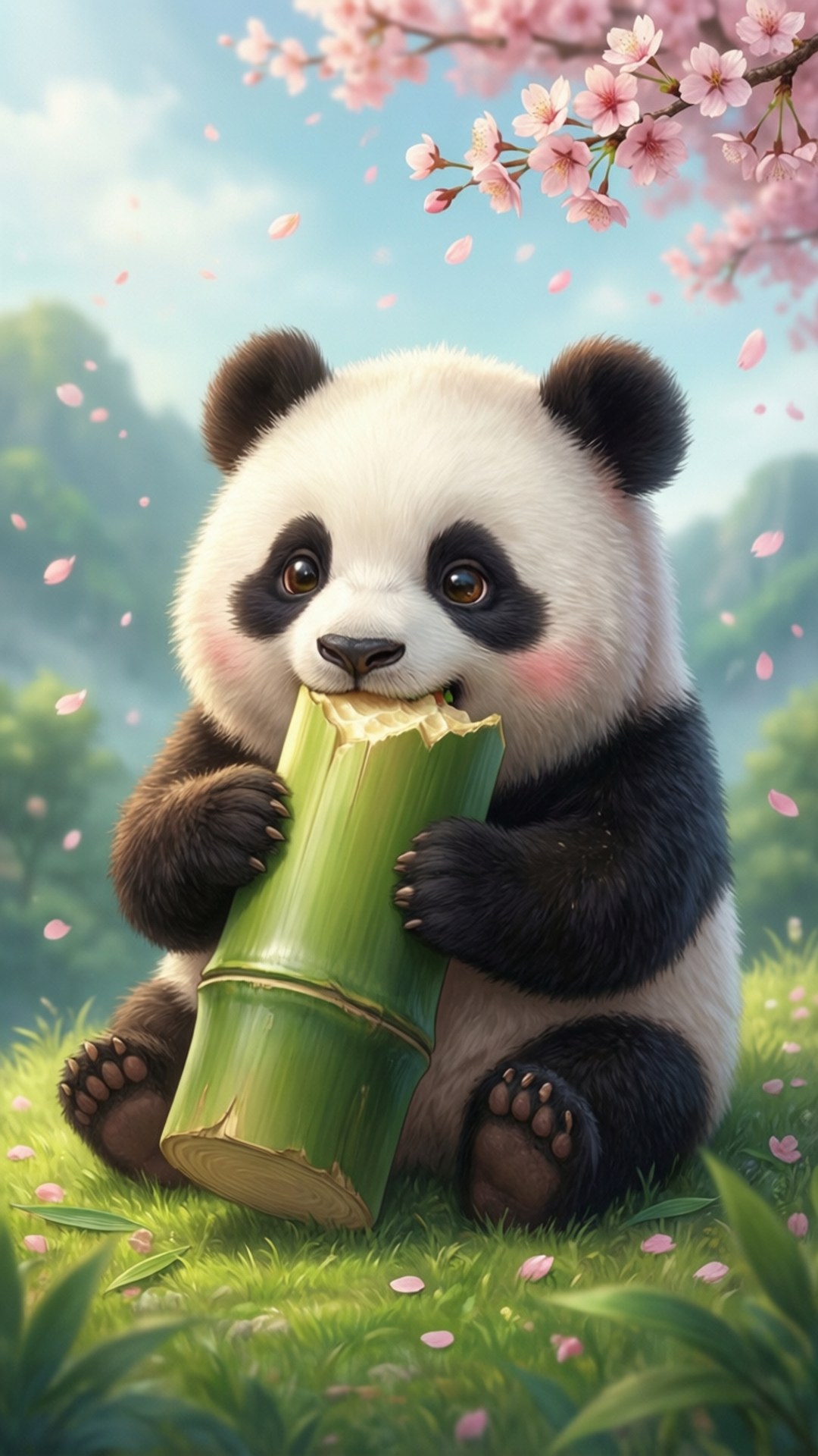 Panda spiser bambus Wallpapers