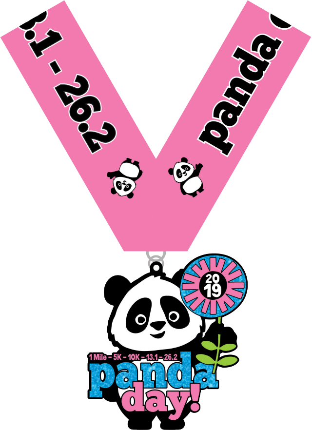 Panda-tema løbsmedalje 2019 Wallpapers