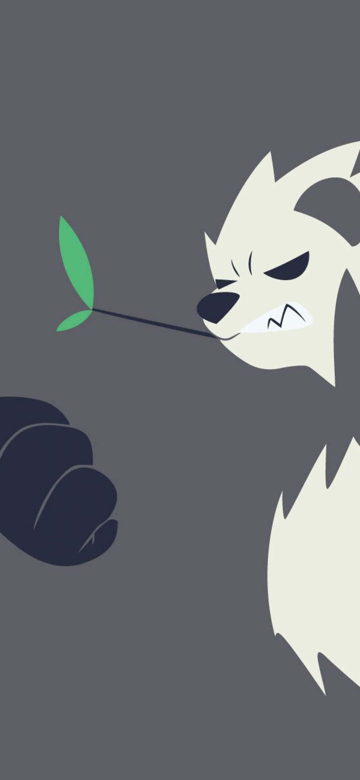 Pangoro med blad vektorkunst Wallpapers