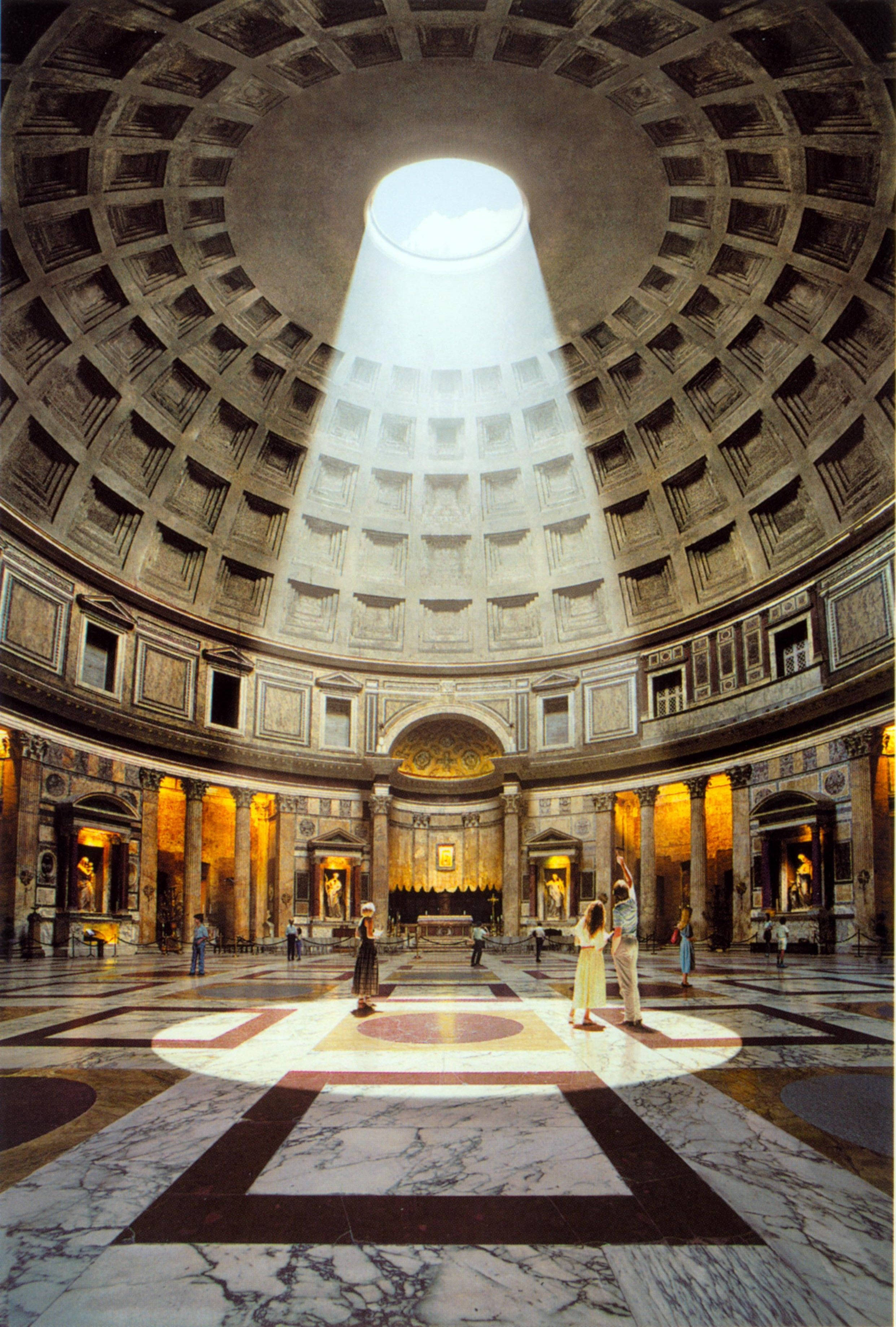 Pantheon sollys lige ned Wallpapers
