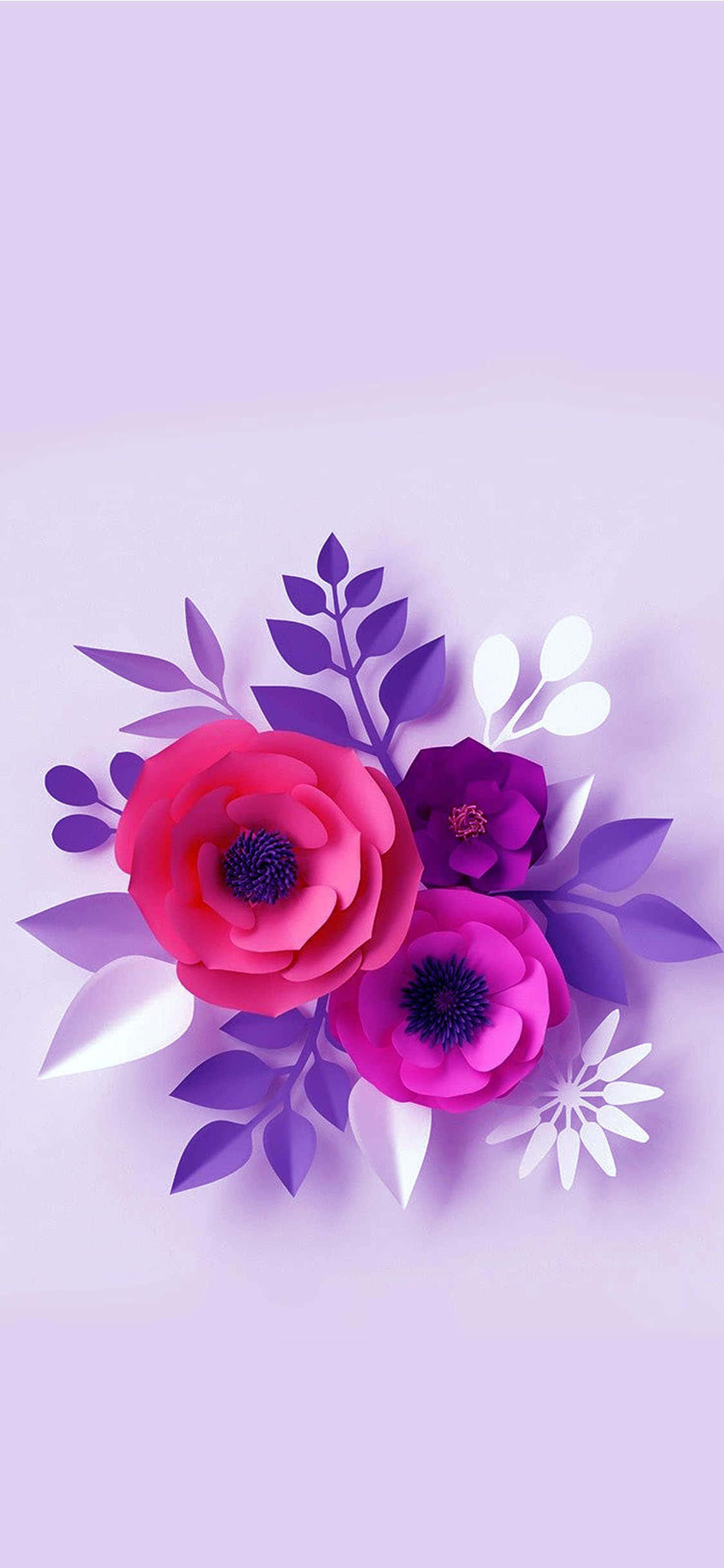 papirblomster på en lilla baggrund Wallpapers
