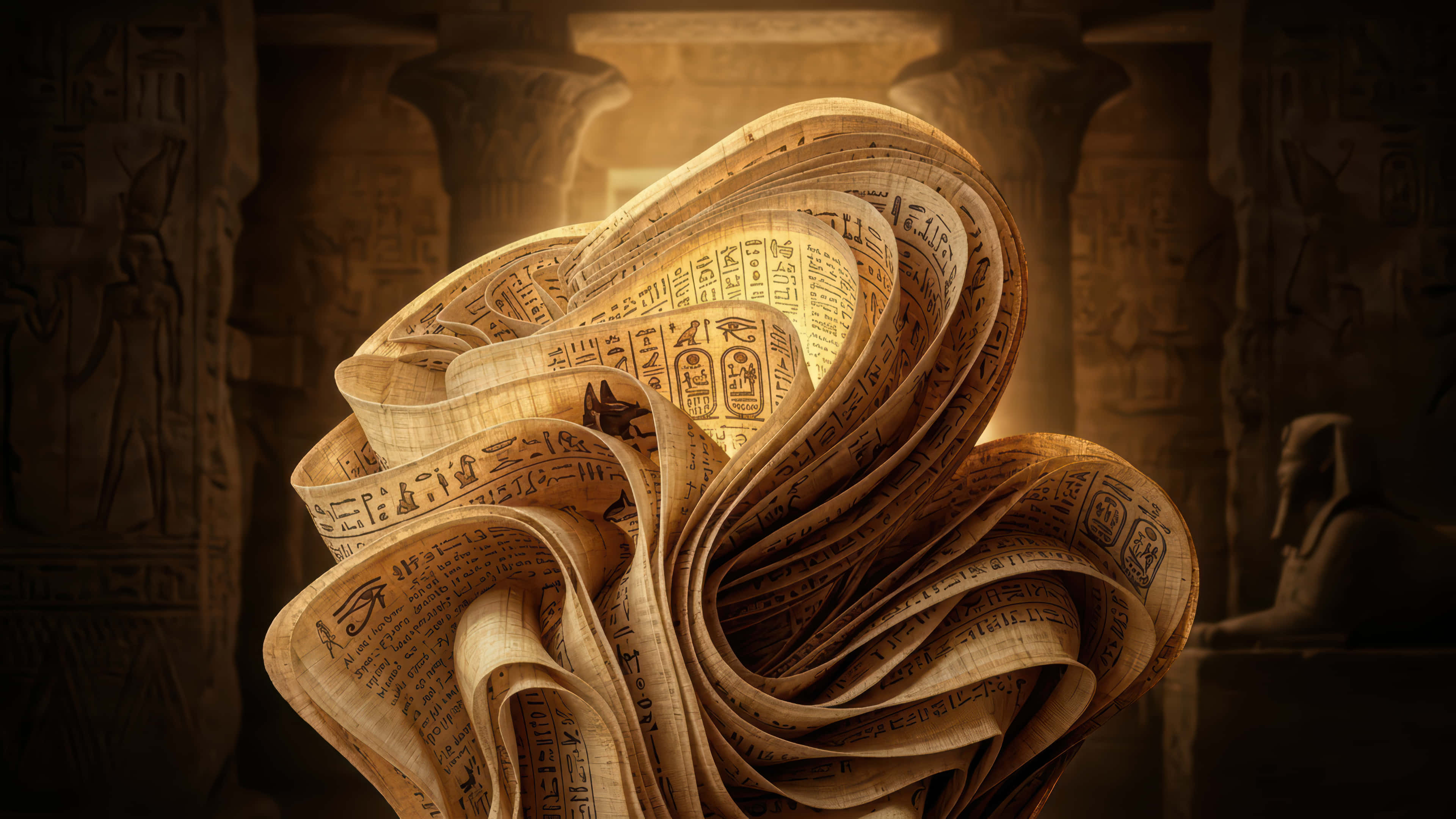 Papyrus papir fra det gamle Egypten Bloom modded wallpaper til desktop forbedring Wallpapers