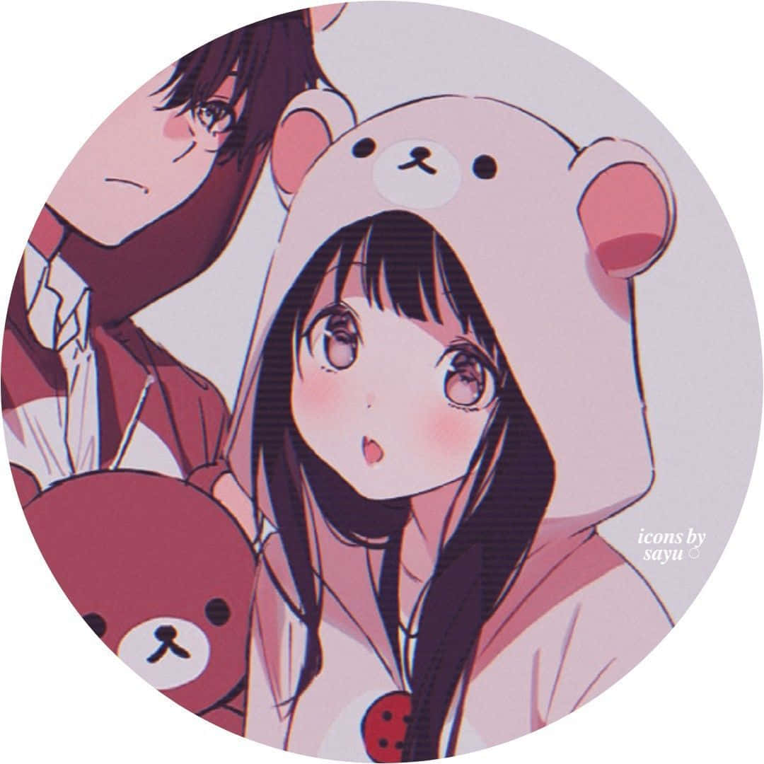 Par af bjørne matchende anime profilbillede Wallpapers