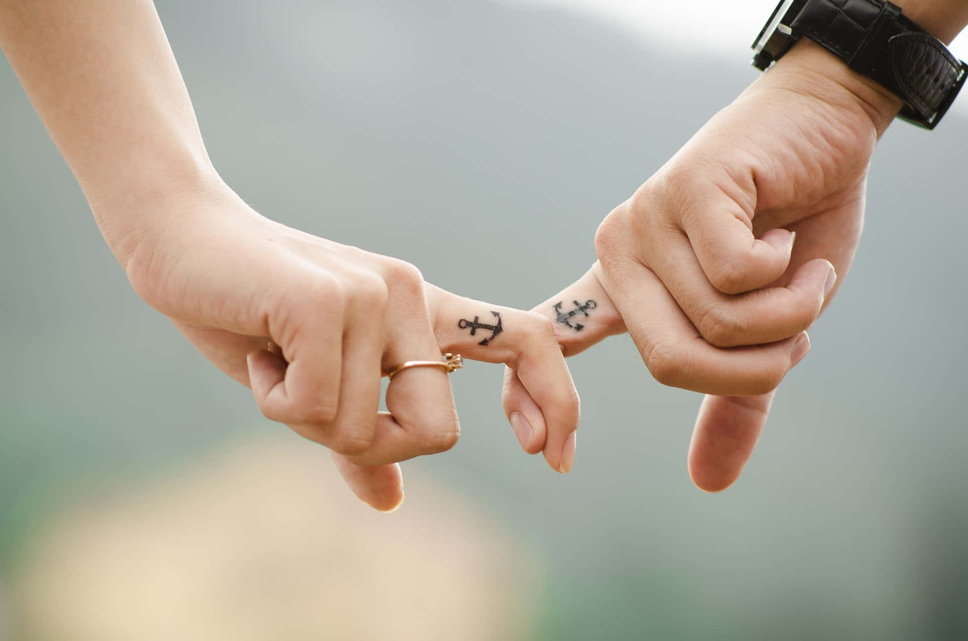 Parforhold Anker Tattoo Billede Wallpapers