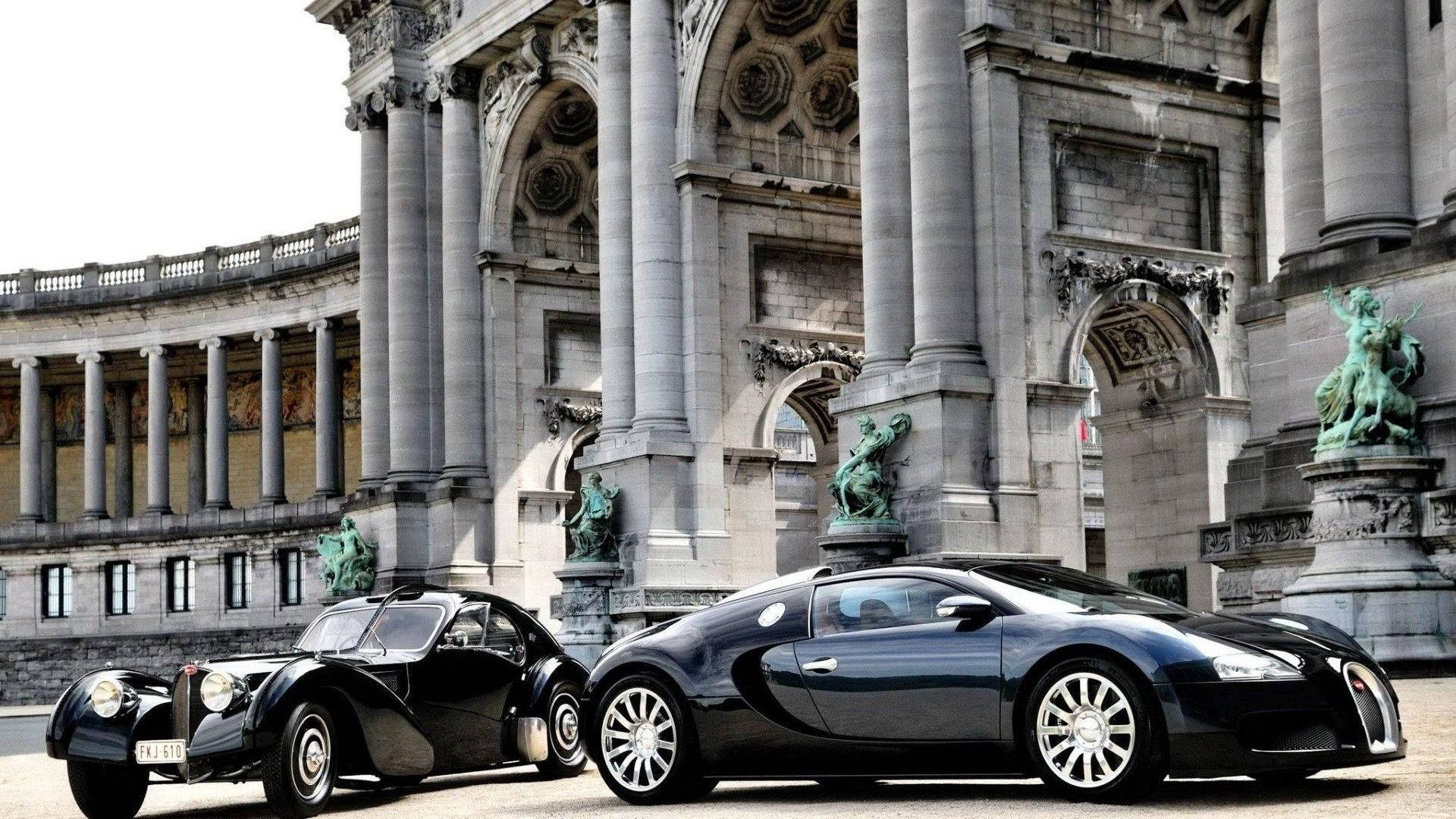 Parkeret Bugatti Veyron i buegang wallpaper — Bugatti Wallpapers
