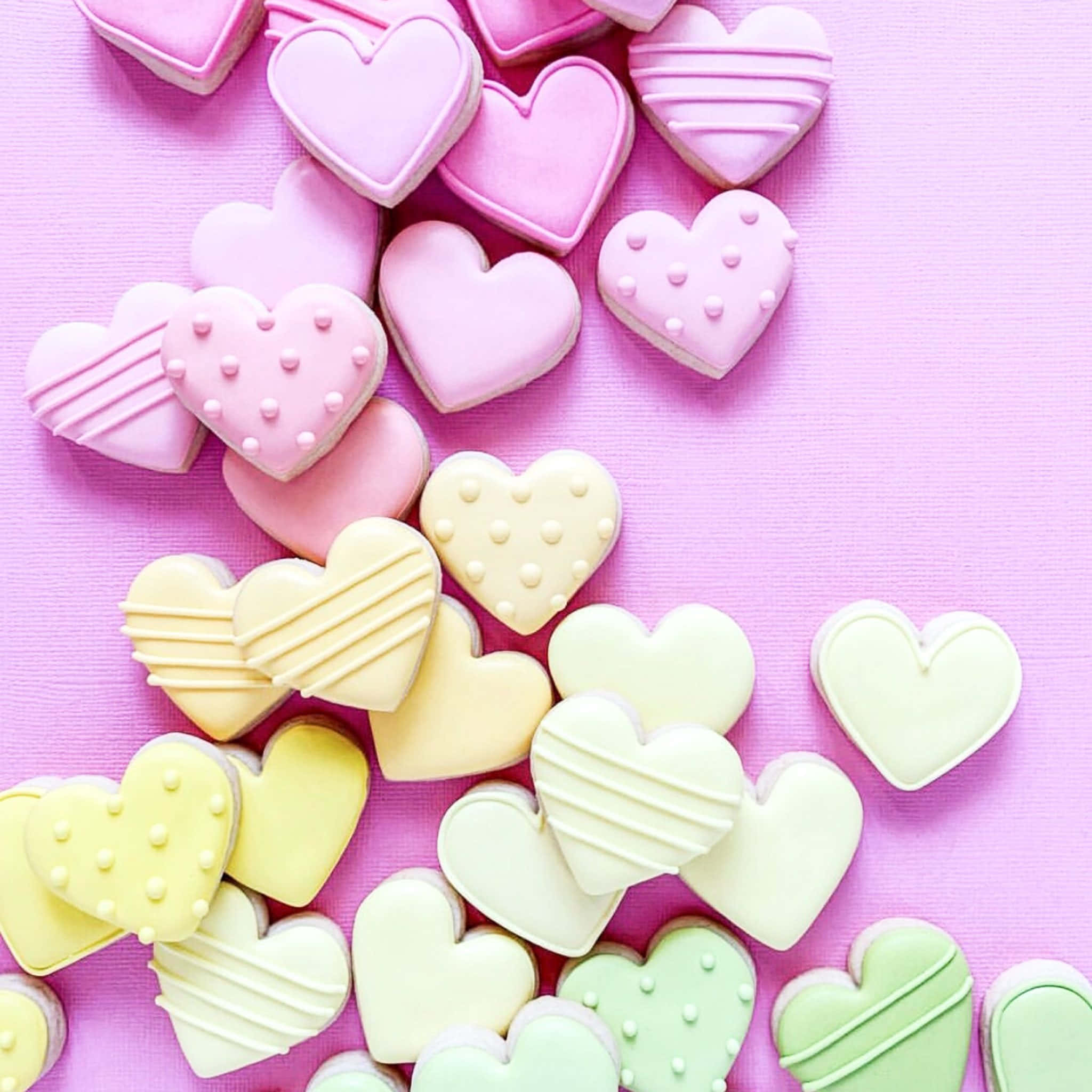 Pastel hjerter til Valentinsdag billeder Wallpapers