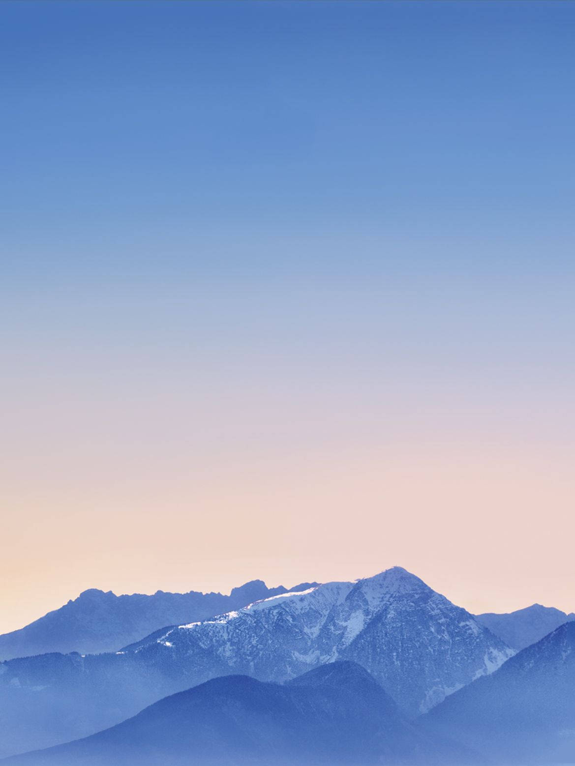 Pastel Horisont Over Bjerge iPad Wallpapers
