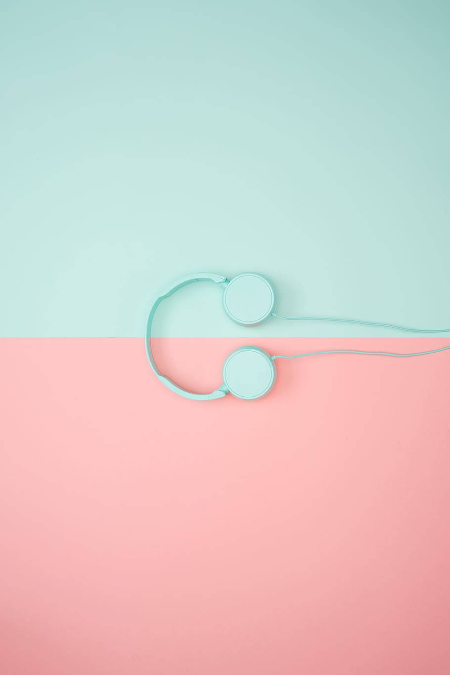 Pastel iPhone Grønne Lyserøde Hovedtelefoner Wallpapers