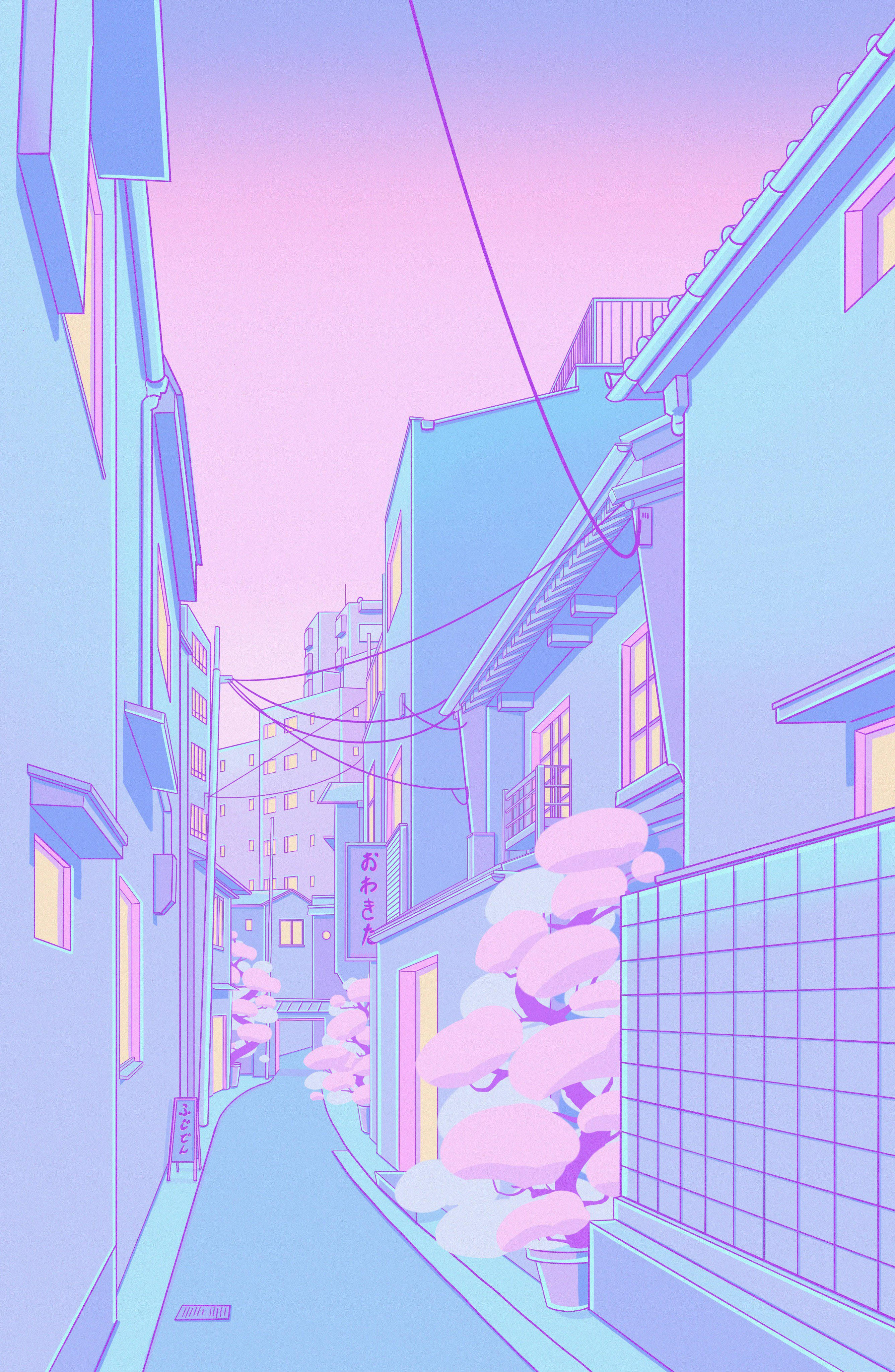 Pastel Japansk Æstetik Tom Gyde Wallpapers