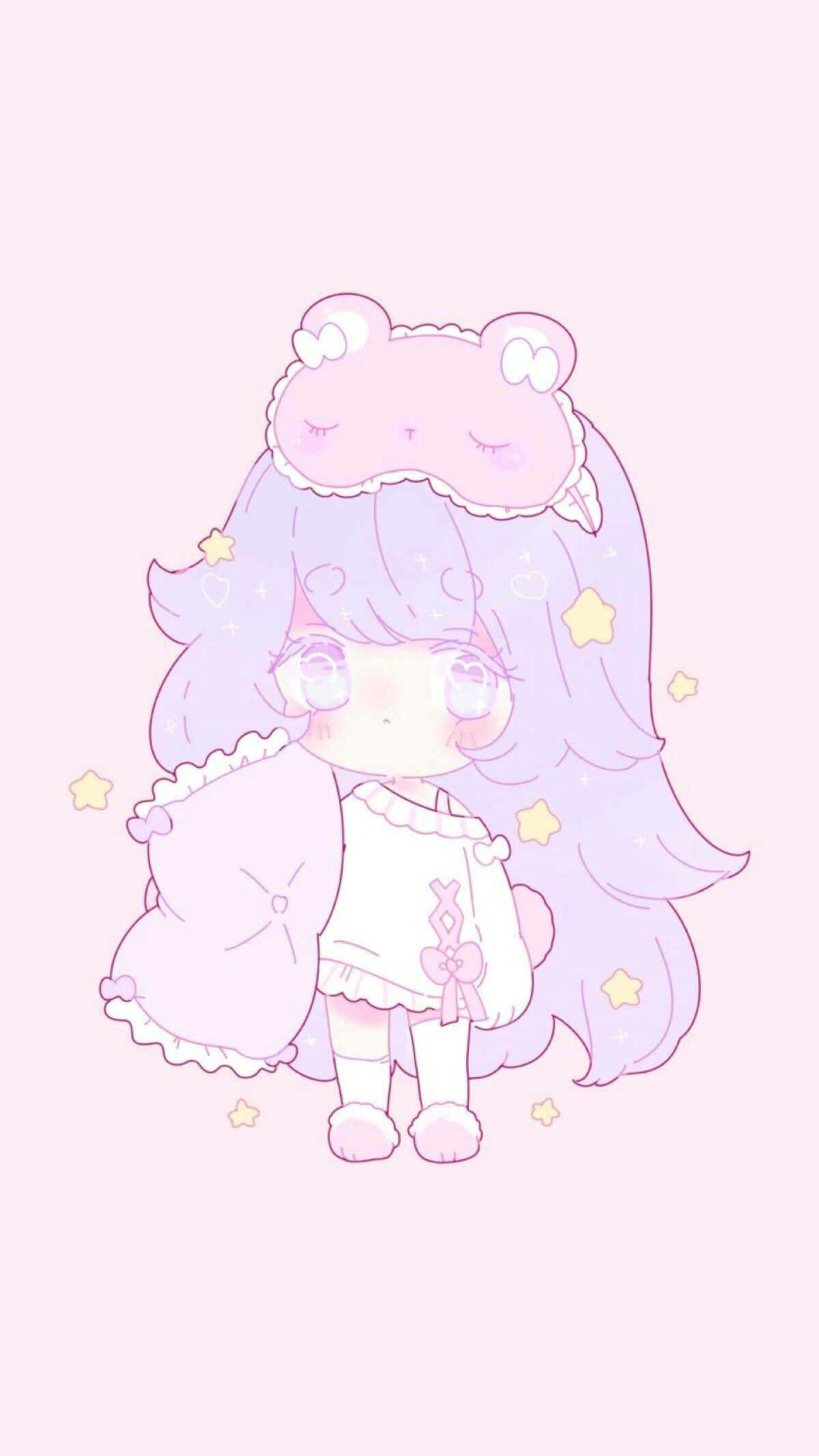 Pastel pink æstetisk anime lille pige Wallpapers