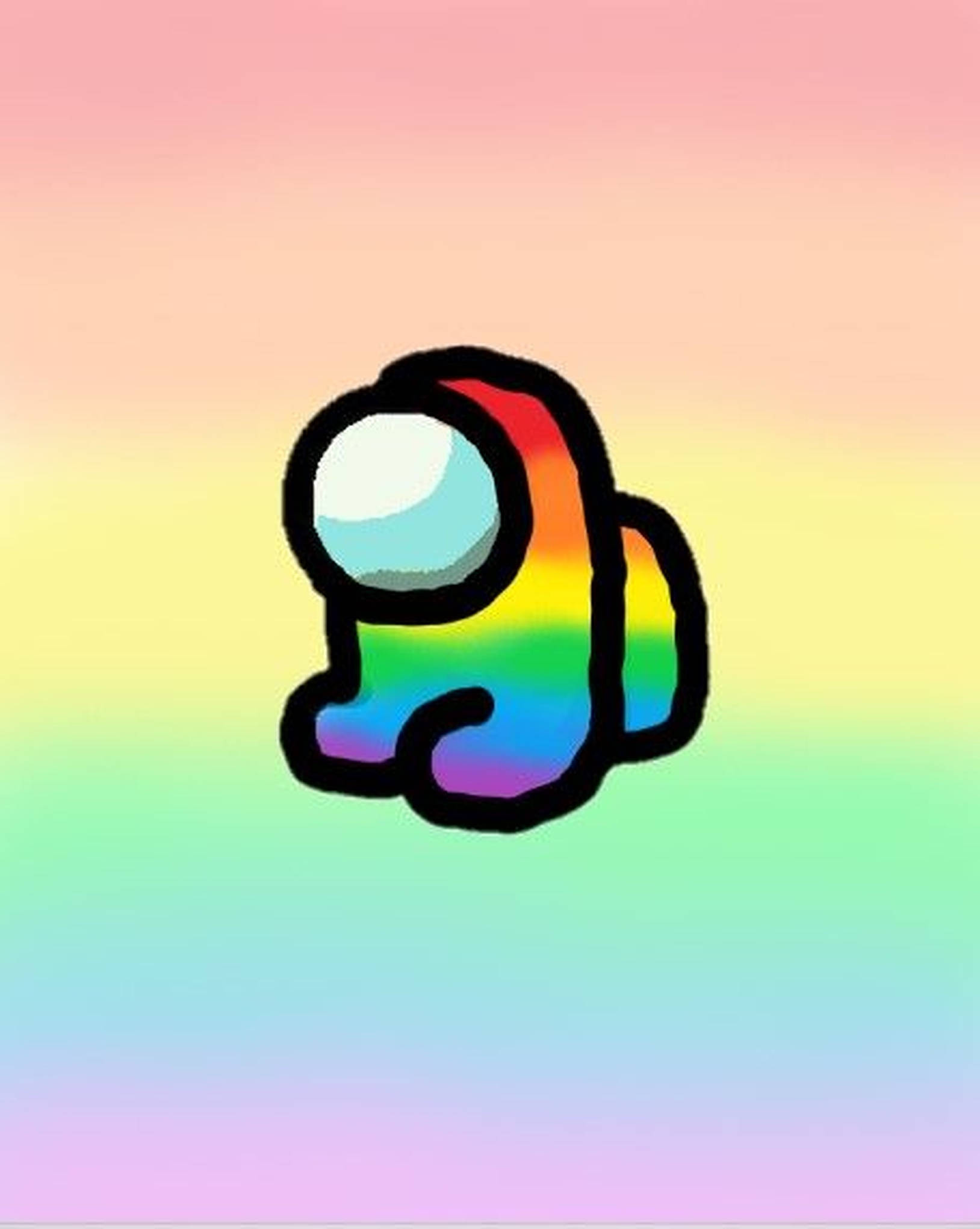 Pastel Regnbue Among US Karakter Wallpapers