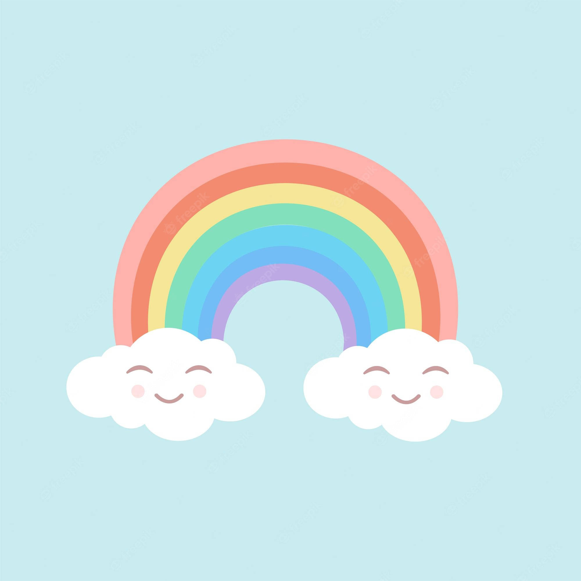 Pastel regnbue vektorkunst Wallpapers