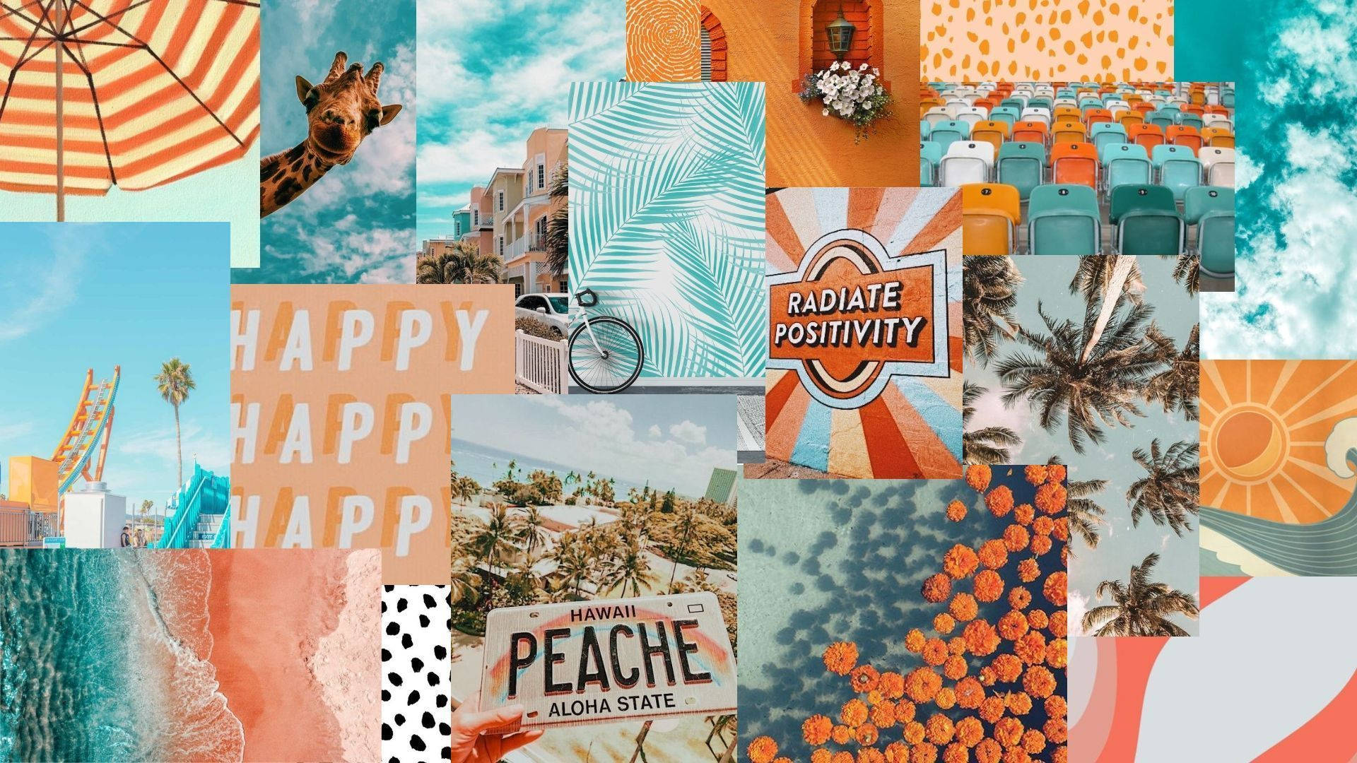 Pastel Retro Sommerstemning Wallpapers